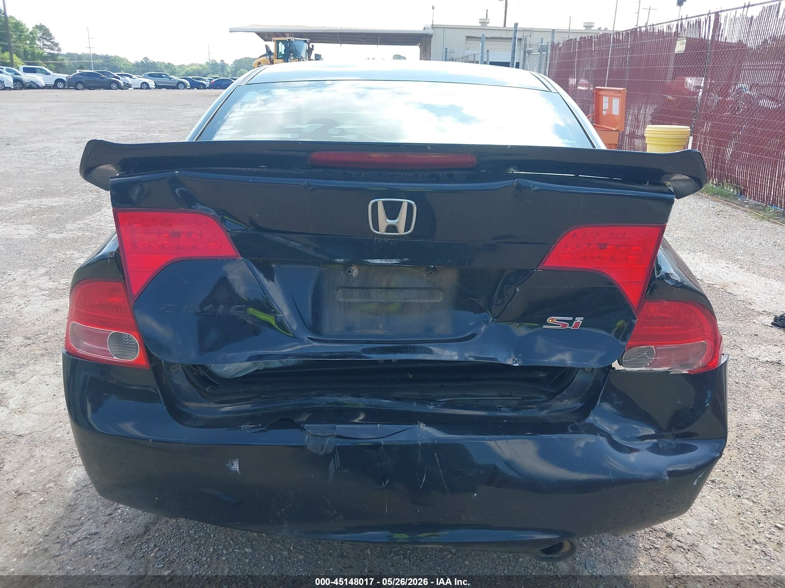 2008 Honda Civic Si/si Mugen Black vin: 2HGFA55548H709418