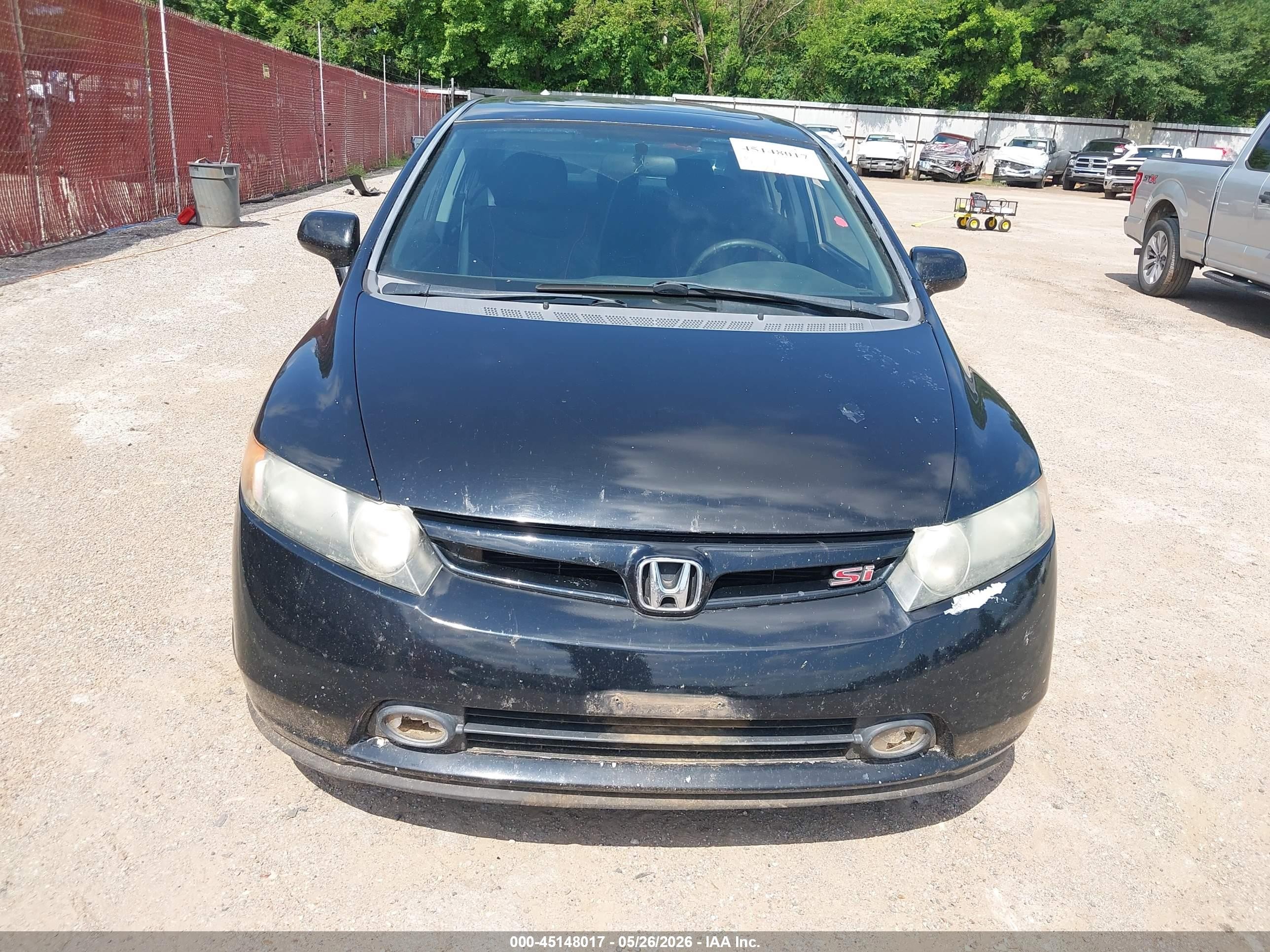 2008 Honda Civic Si/si Mugen Black vin: 2HGFA55548H709418