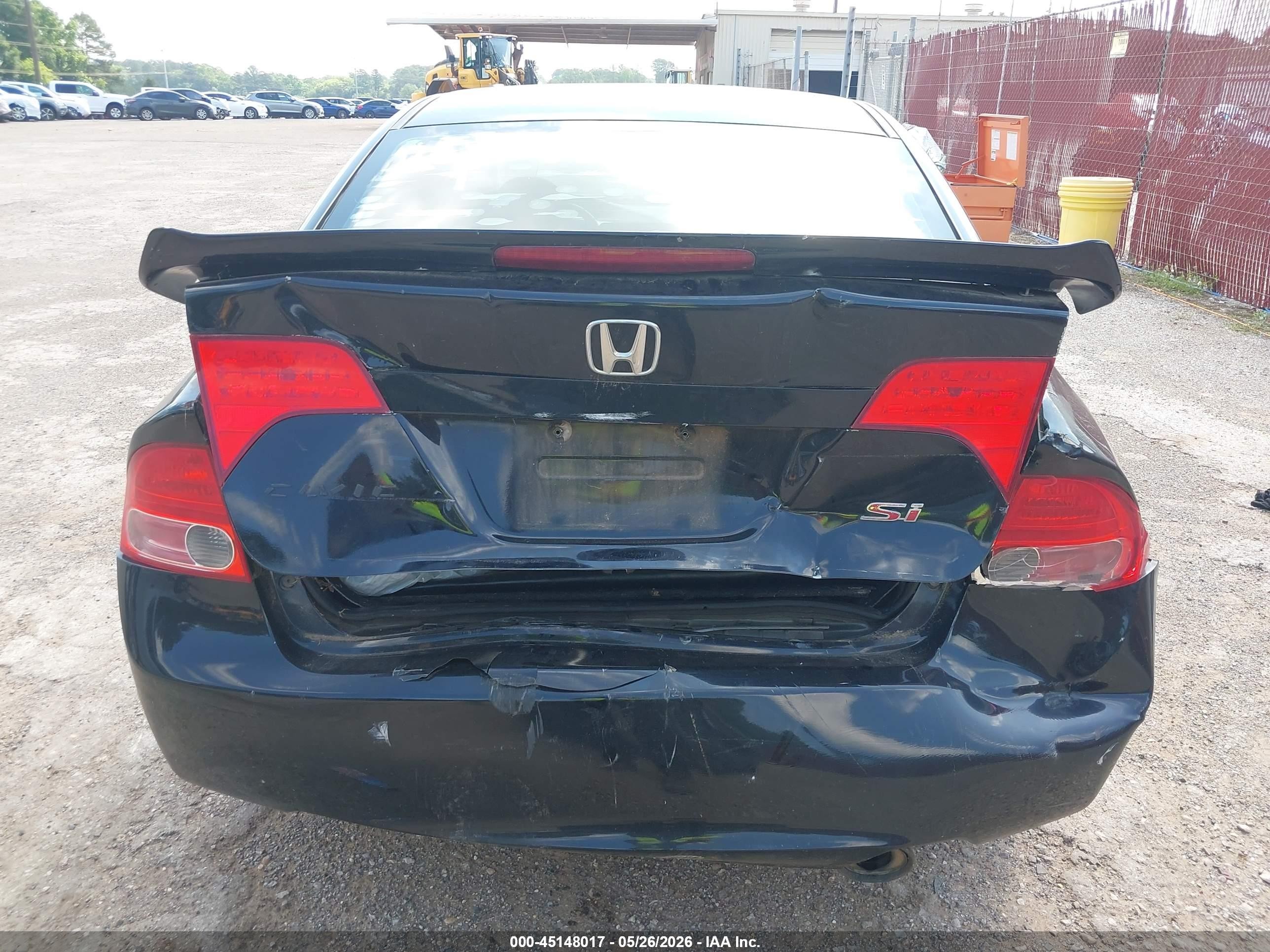 2008 Honda Civic Si/si Mugen Black vin: 2HGFA55548H709418
