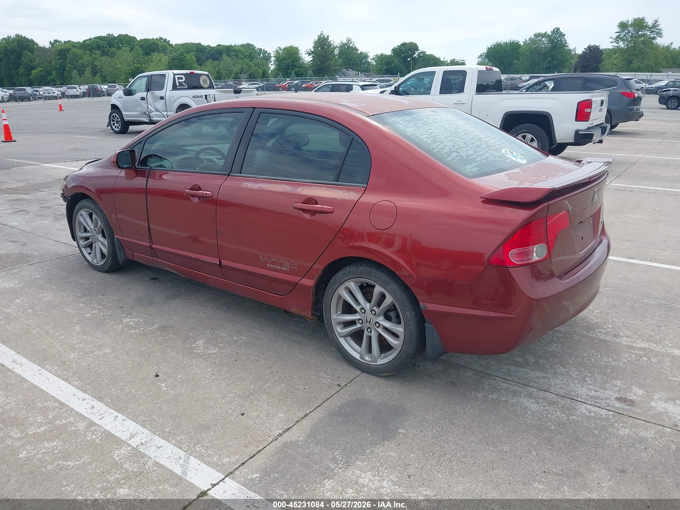 2007 Honda Civic Si Red vin: 2HGFA55557H703240