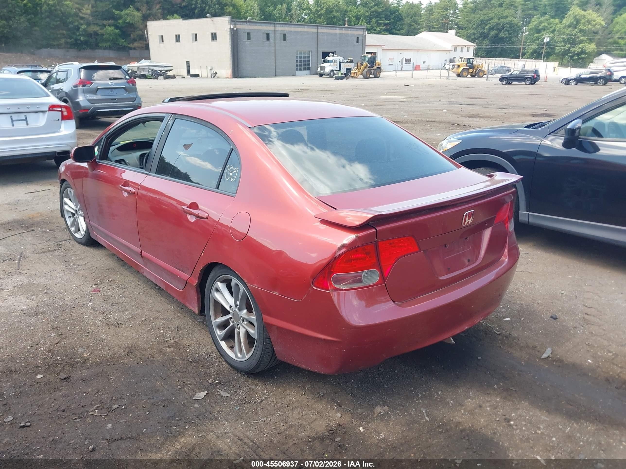 2007 Honda Civic Si Red vin: 2HGFA55557H712696