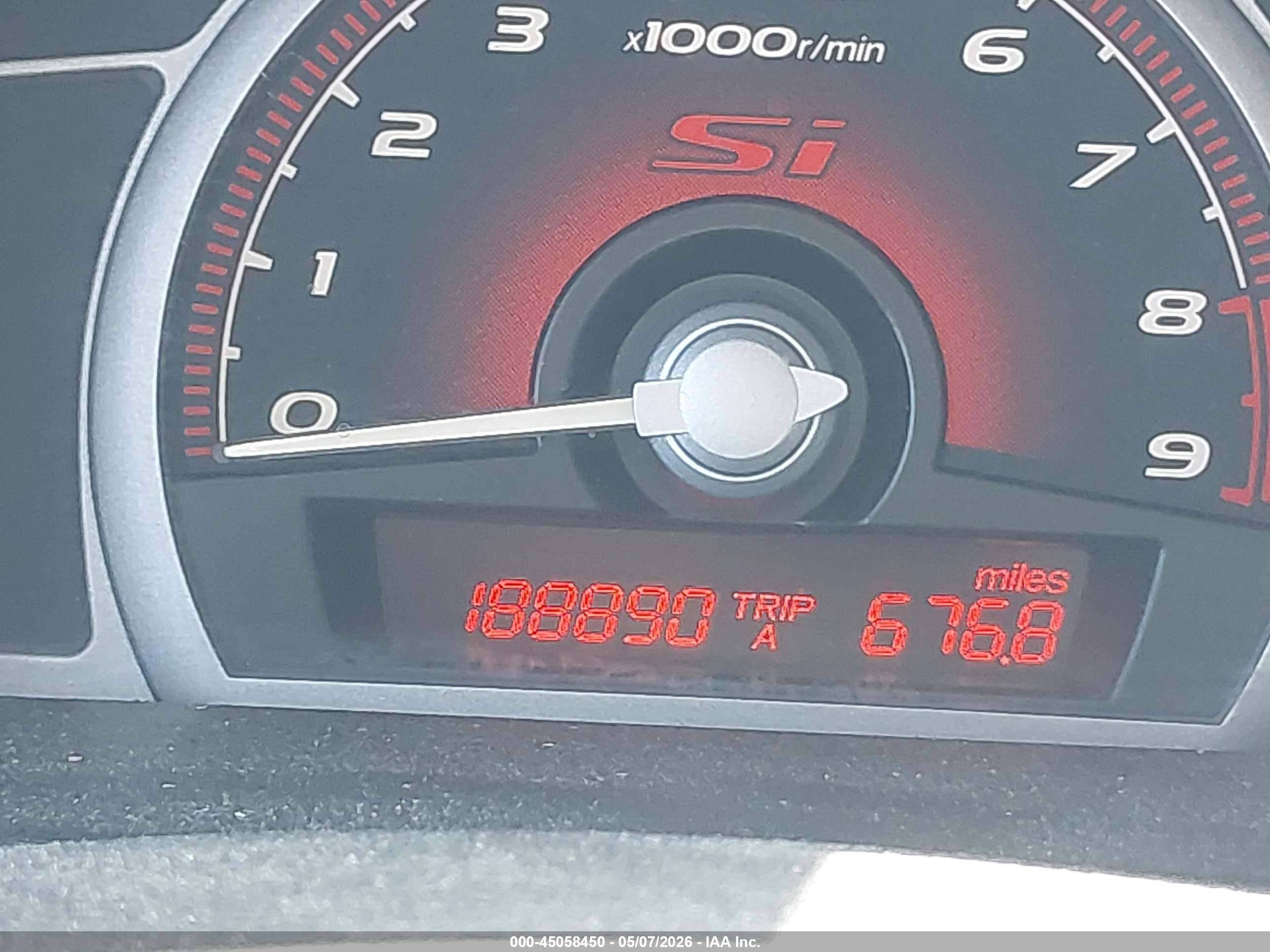 2008 Honda Civic Si/si Mugen Red vin: 2HGFA55558H706379