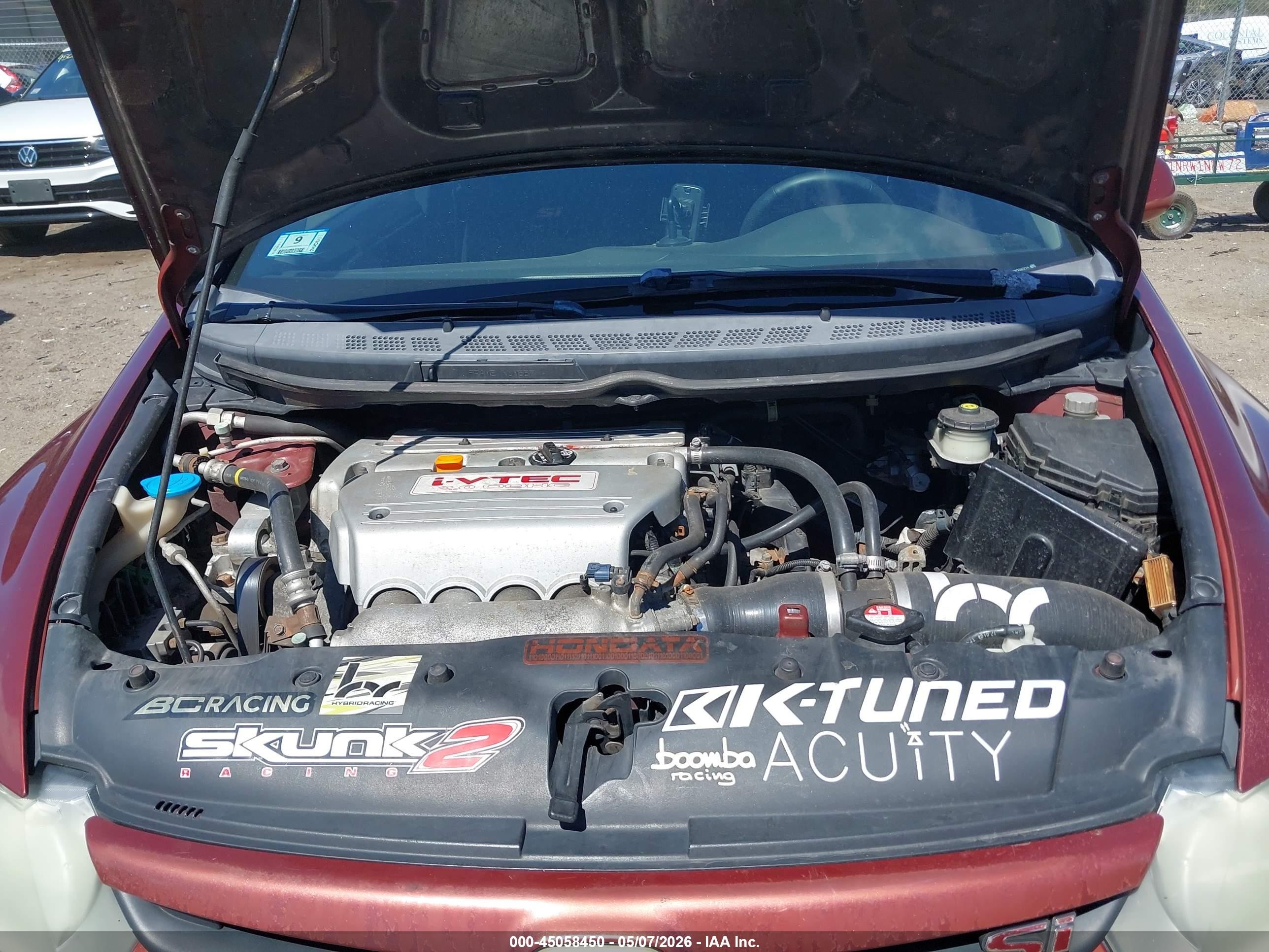 2008 Honda Civic Si/si Mugen Red vin: 2HGFA55558H706379