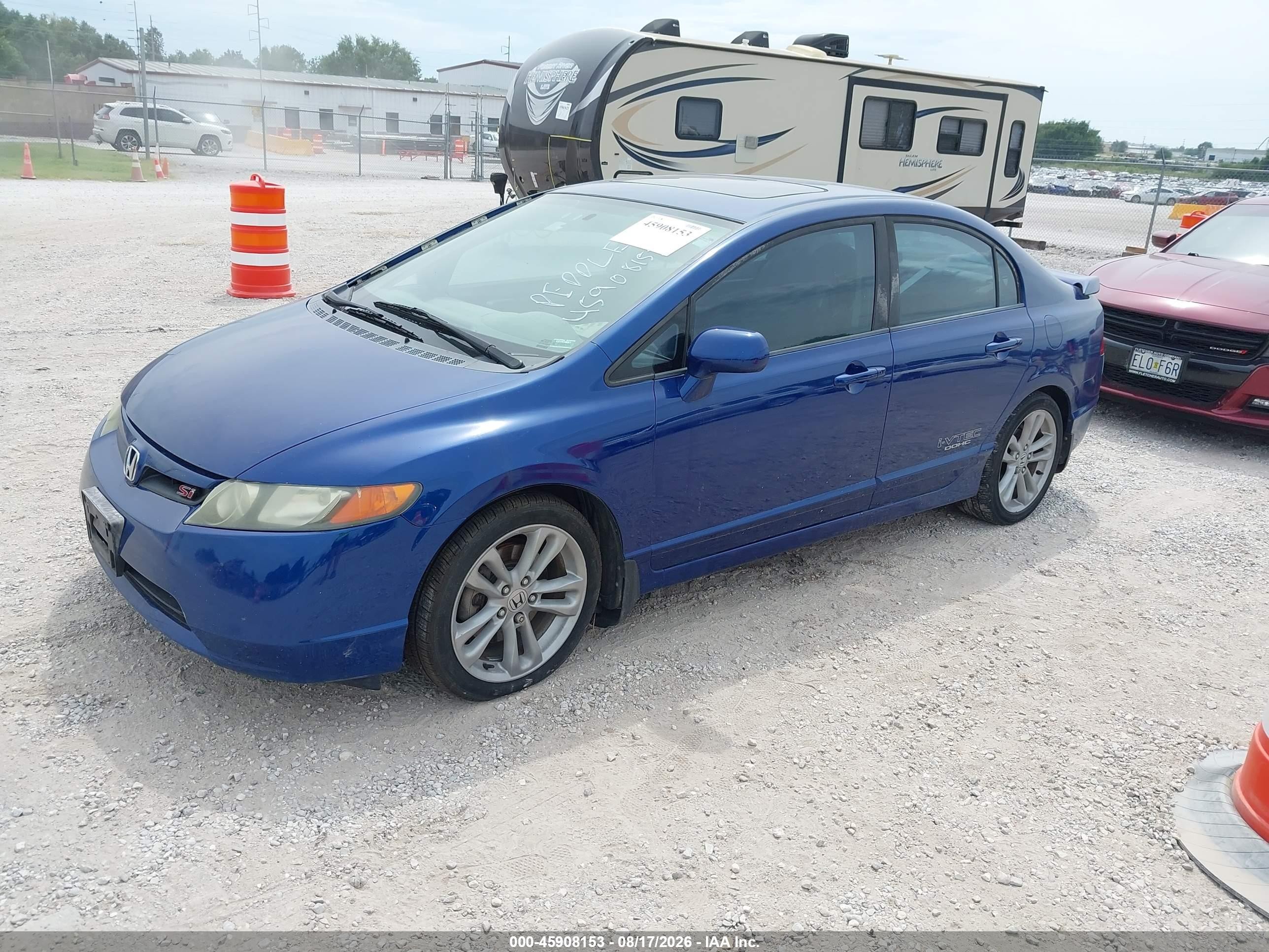 2008 Honda Civic Si/si Mugen Синий vin: 2HGFA55568H703264