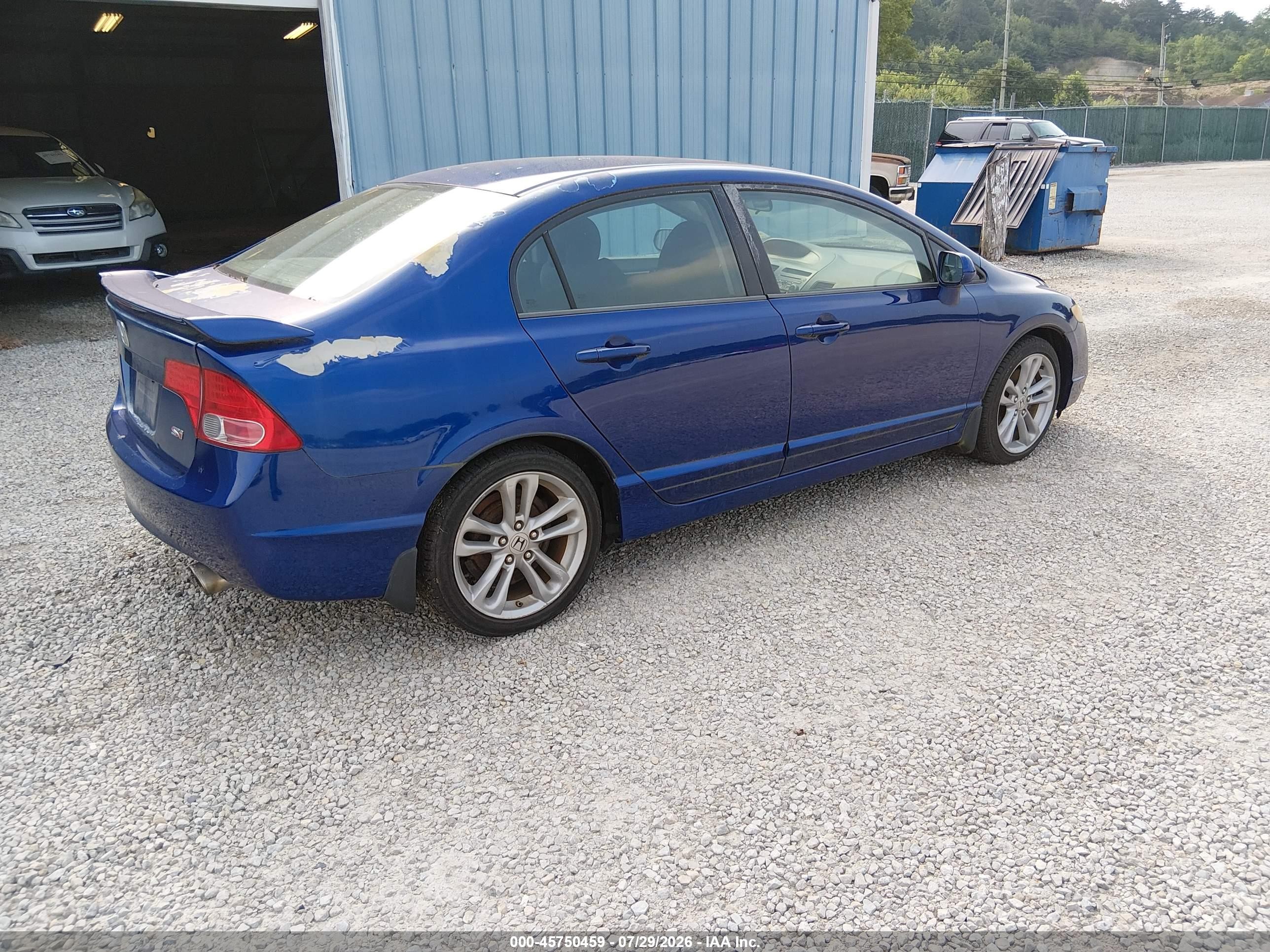 2008 Honda Civic Si/si Mugen Blue vin: 2HGFA55568H706424