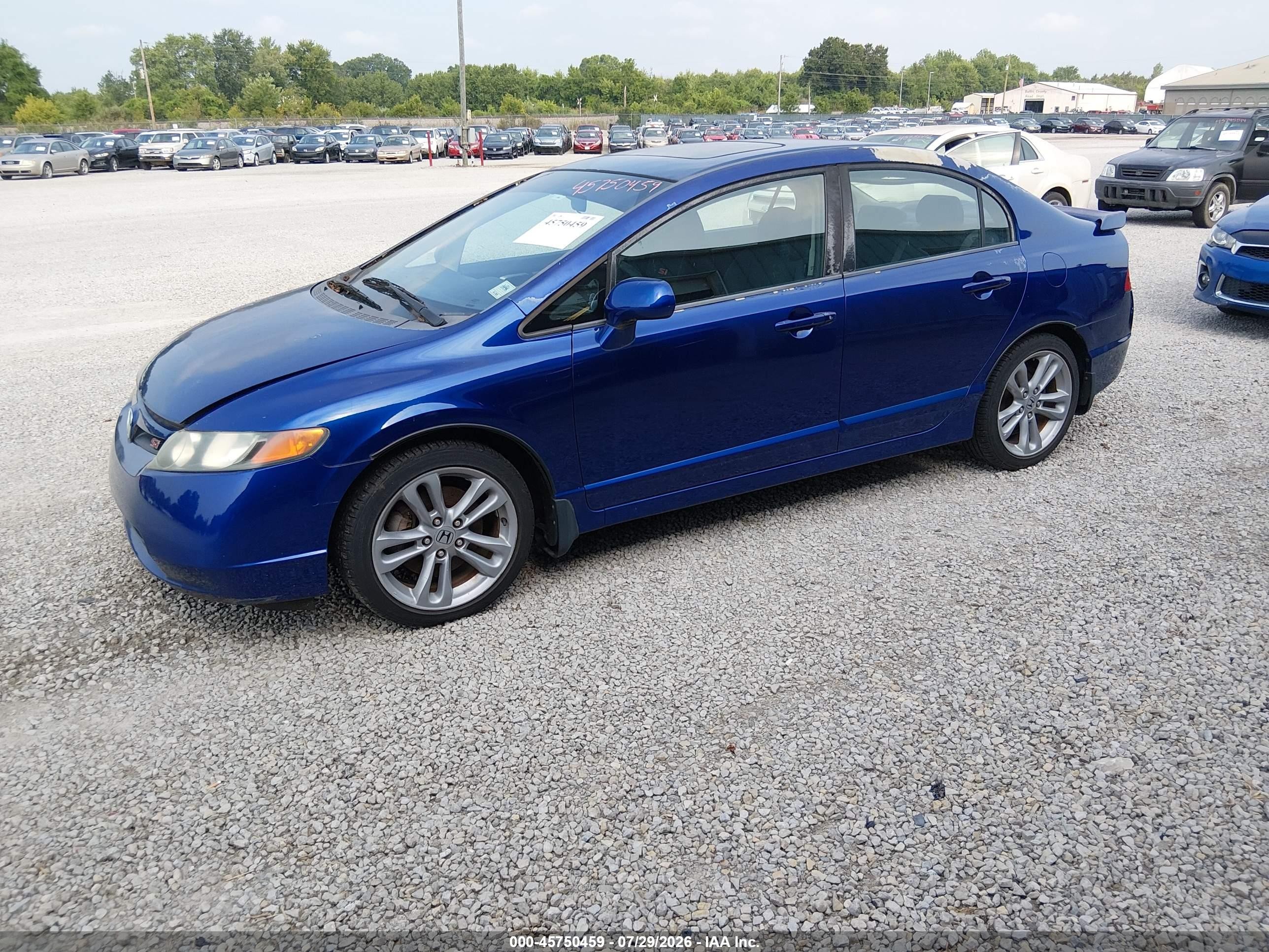 2008 Honda Civic Si/si Mugen Blue vin: 2HGFA55568H706424