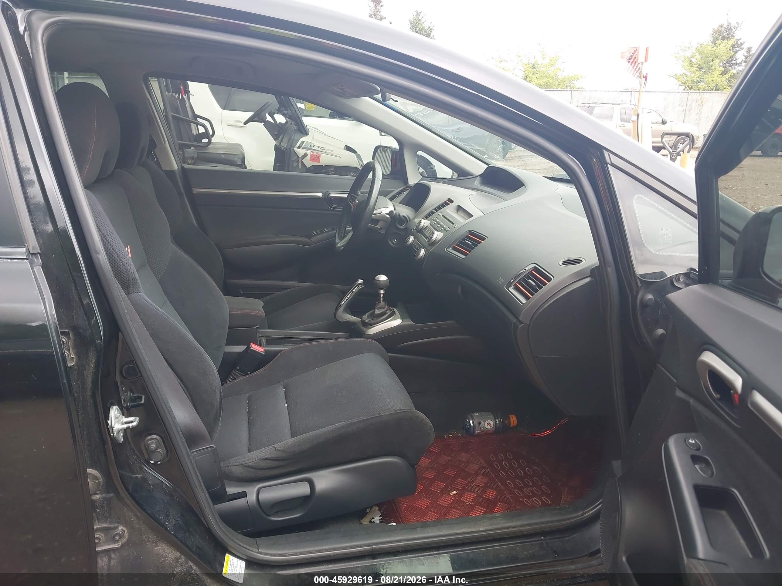 2008 Honda Civic Si/si Mugen Black vin: 2HGFA55568H709596