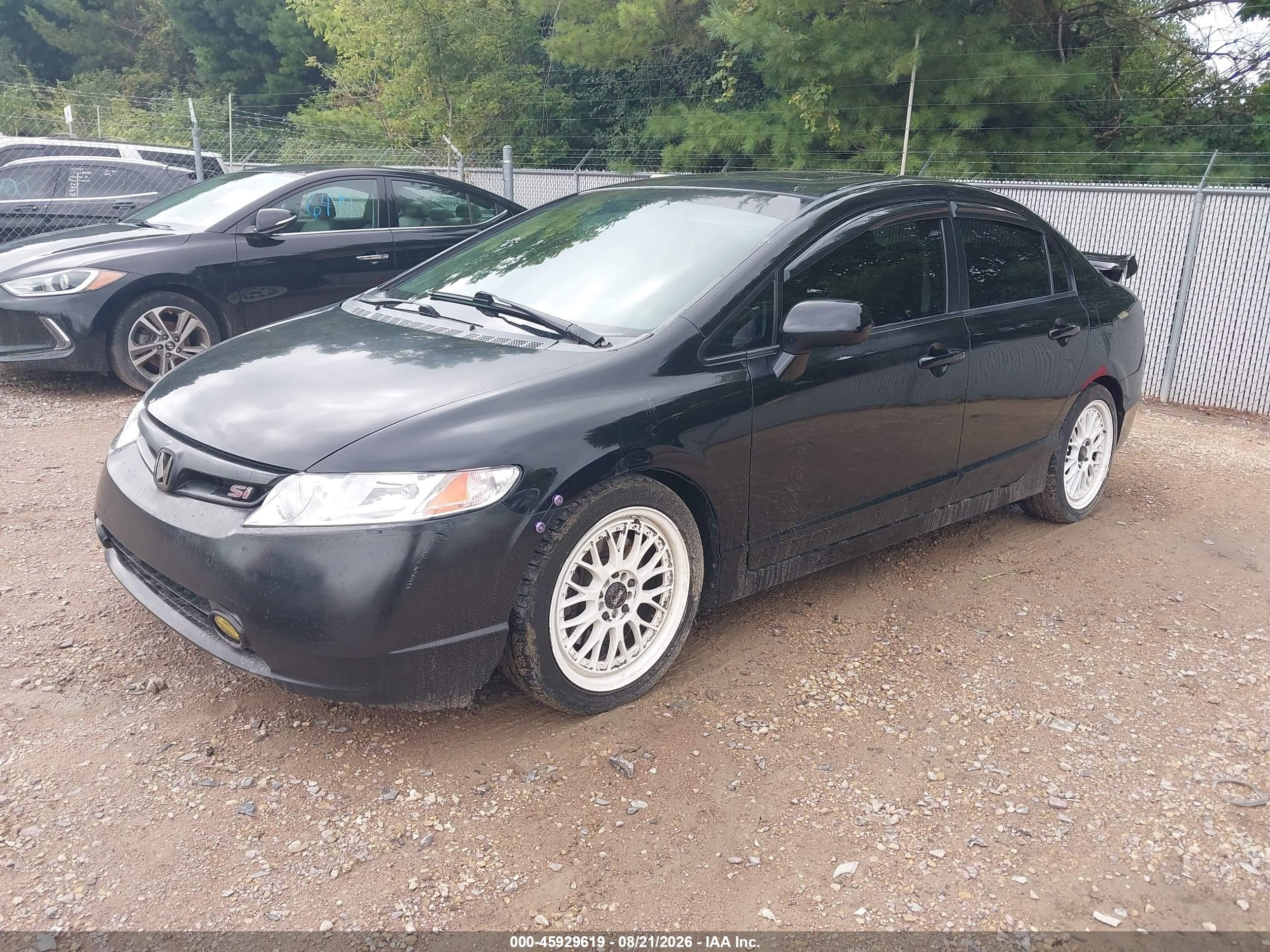 2008 Honda Civic Si/si Mugen Black vin: 2HGFA55568H709596