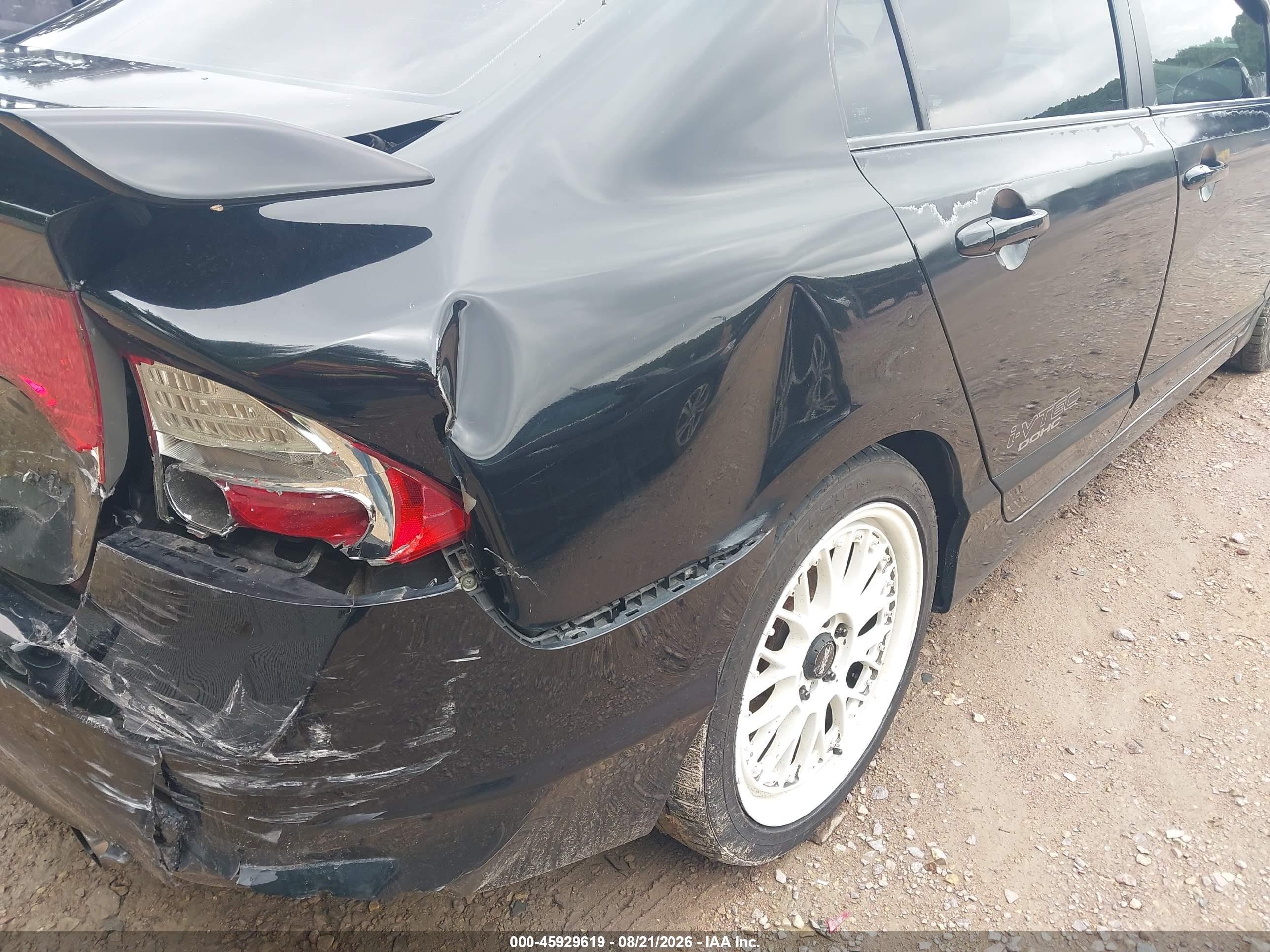 2008 Honda Civic Si/si Mugen Black vin: 2HGFA55568H709596