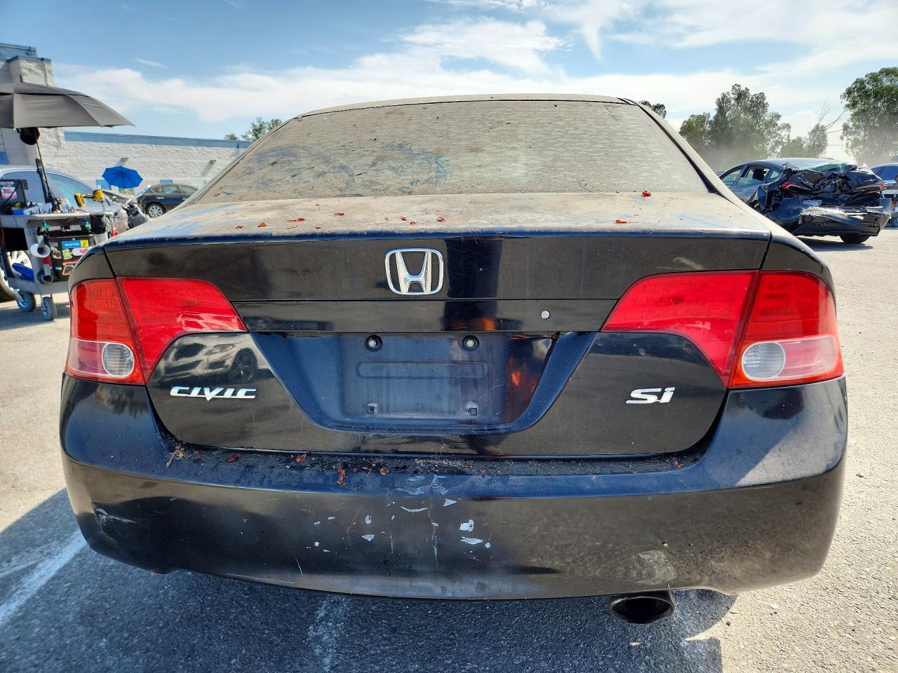 2008 Honda Civic Si Black vin: 2HGFA55568H709758