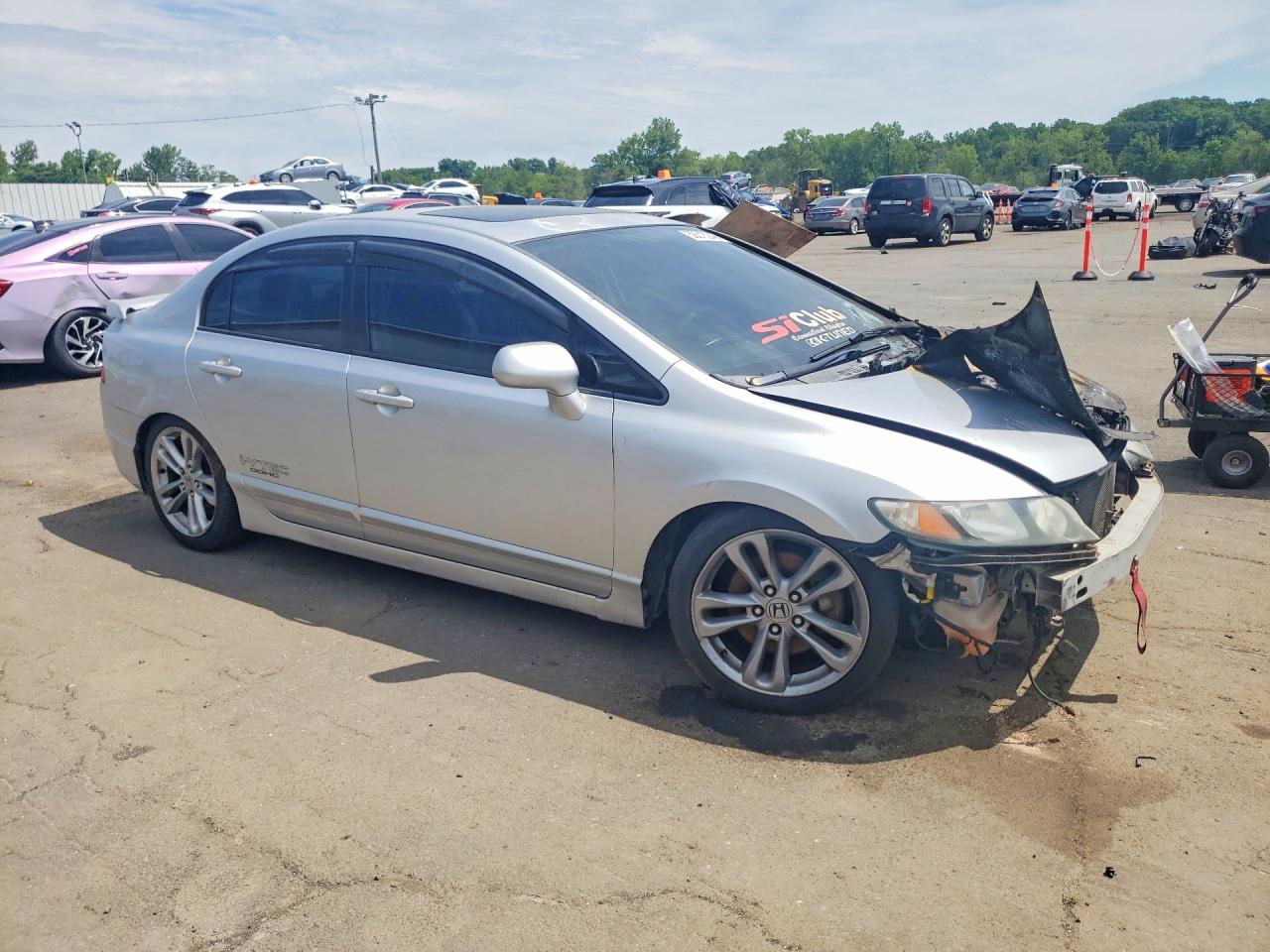 2008 Honda Civic Si Silver vin: 2HGFA55568H709937