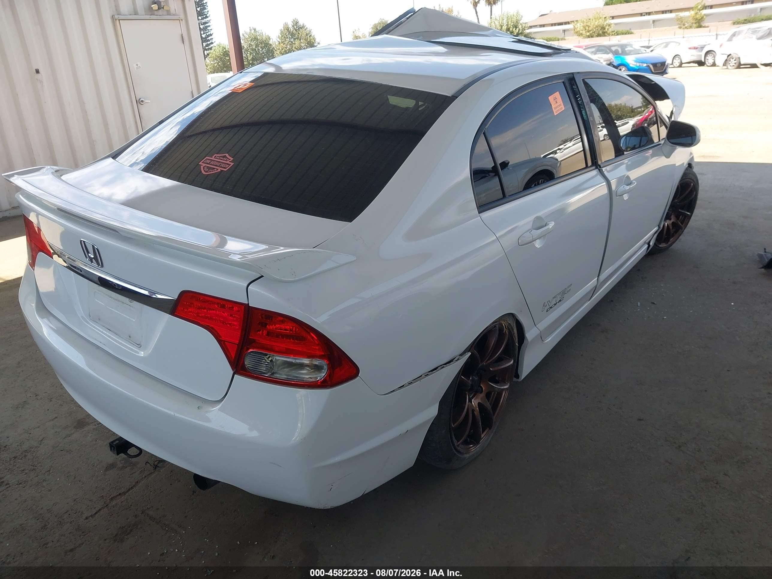 2009 Honda Civic Si White vin: 2HGFA55569H708627