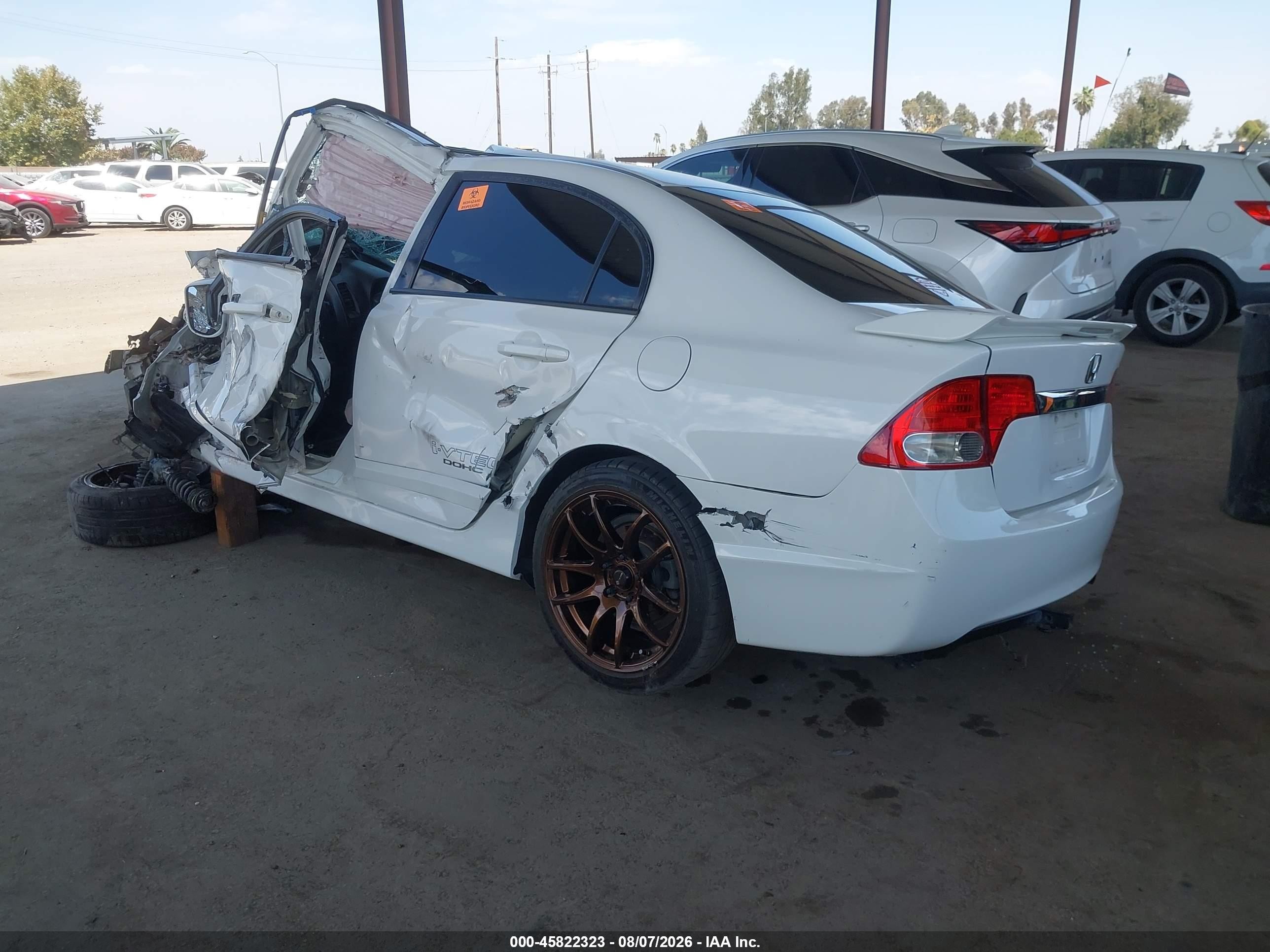 2009 Honda Civic Si White vin: 2HGFA55569H708627