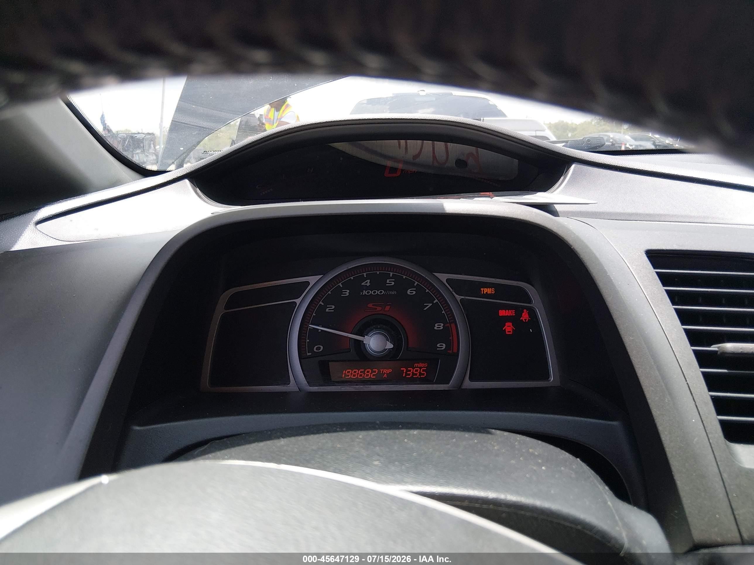 2008 Honda Civic Si/si Mugen Black vin: 2HGFA55578H701622