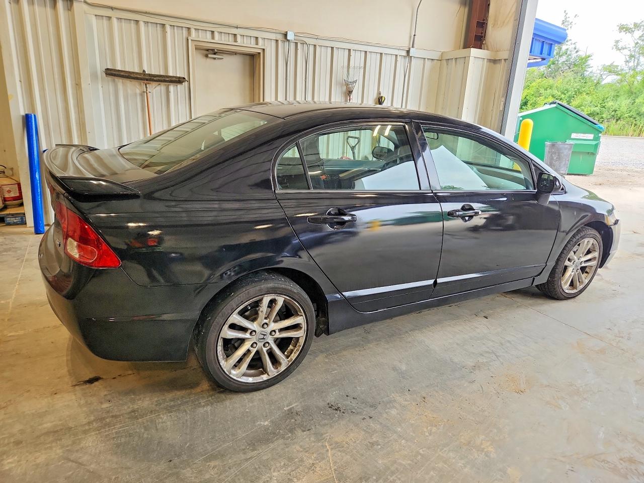 2008 Honda Civic Si Black vin: 2HGFA55578H703287