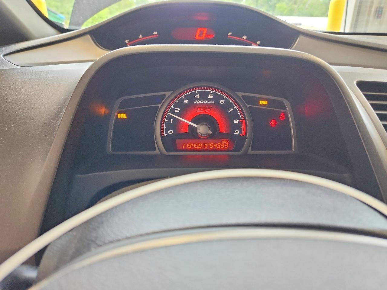 2008 Honda Civic Si Black vin: 2HGFA55578H703287