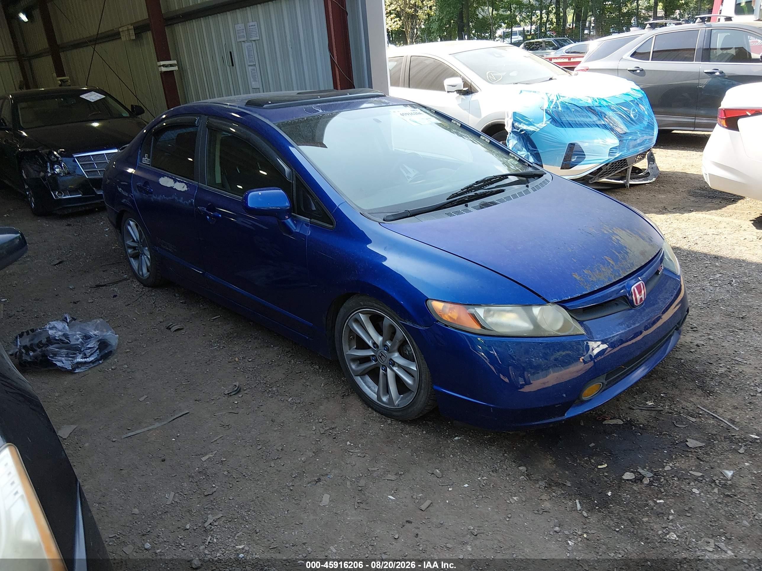2008 Honda Civic Si/si Mugen Blue vin: 2HGFA55578H705878
