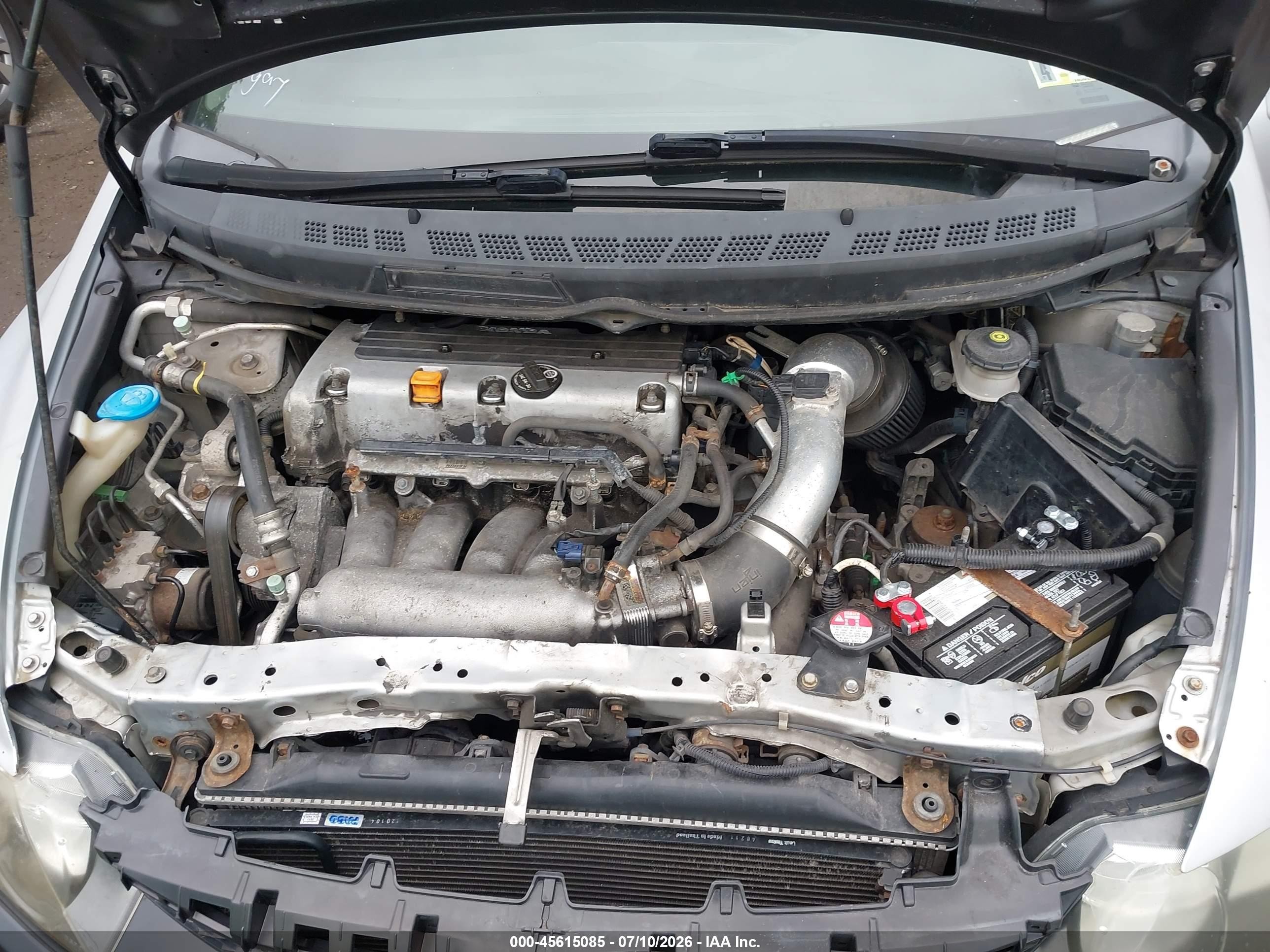 2007 Honda Civic Si Серебряный vin: 2HGFA55587H708027