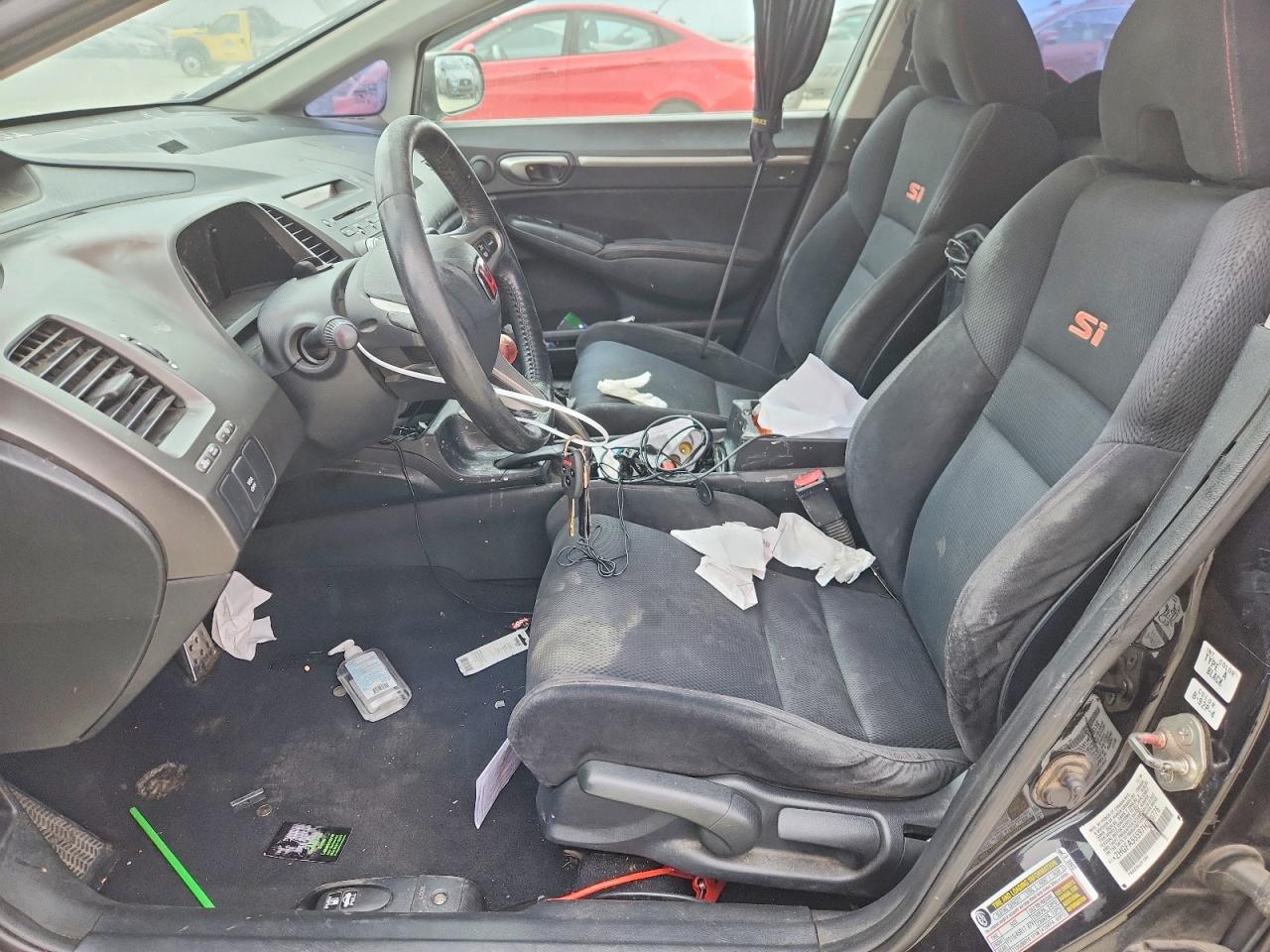 2007 Honda Civic Si Black vin: 2HGFA55597H700776