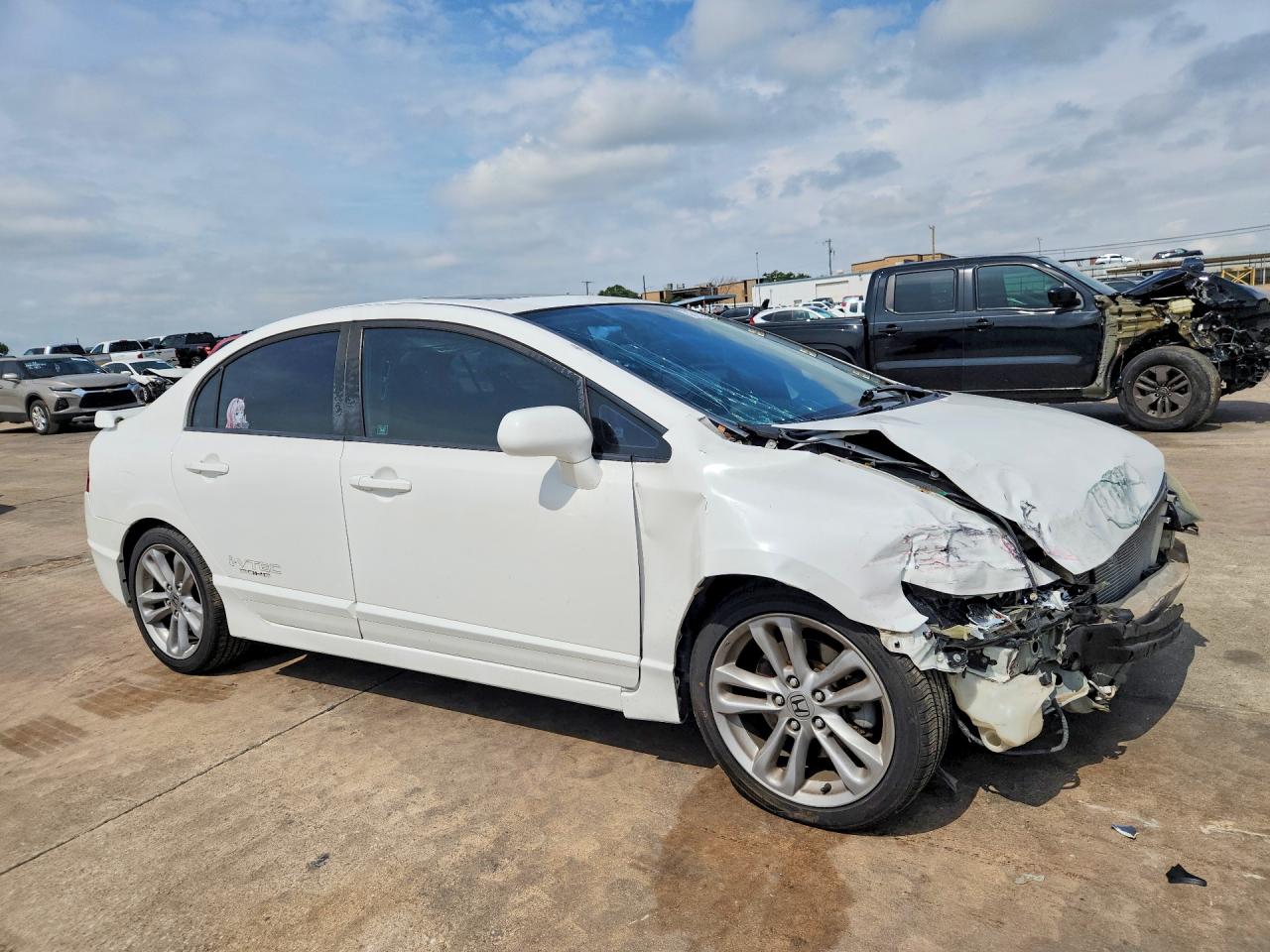 2007 Honda Civic Si White vin: 2HGFA55597H705914