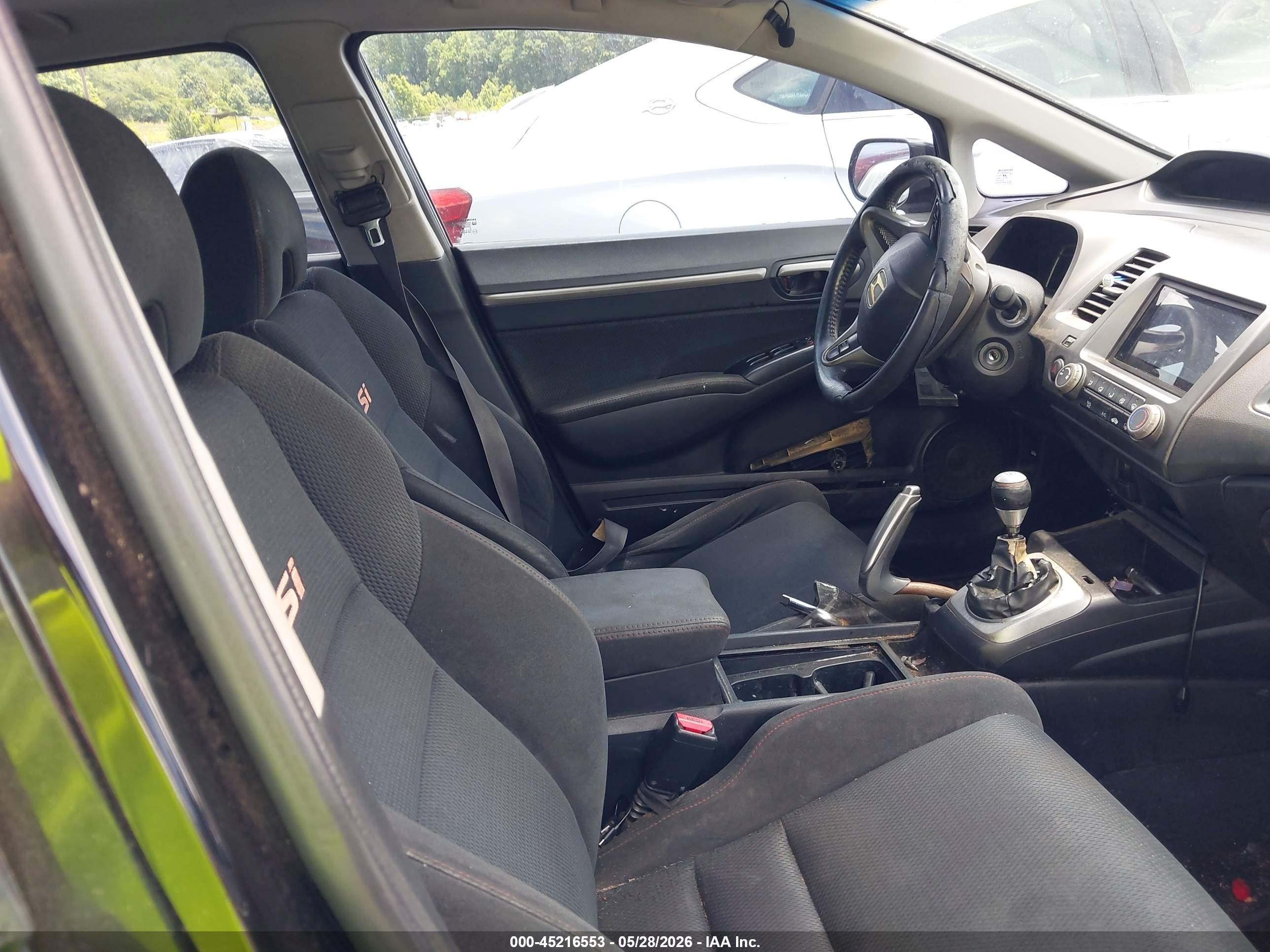 2007 Honda Civic Si Black vin: 2HGFA55597H712927