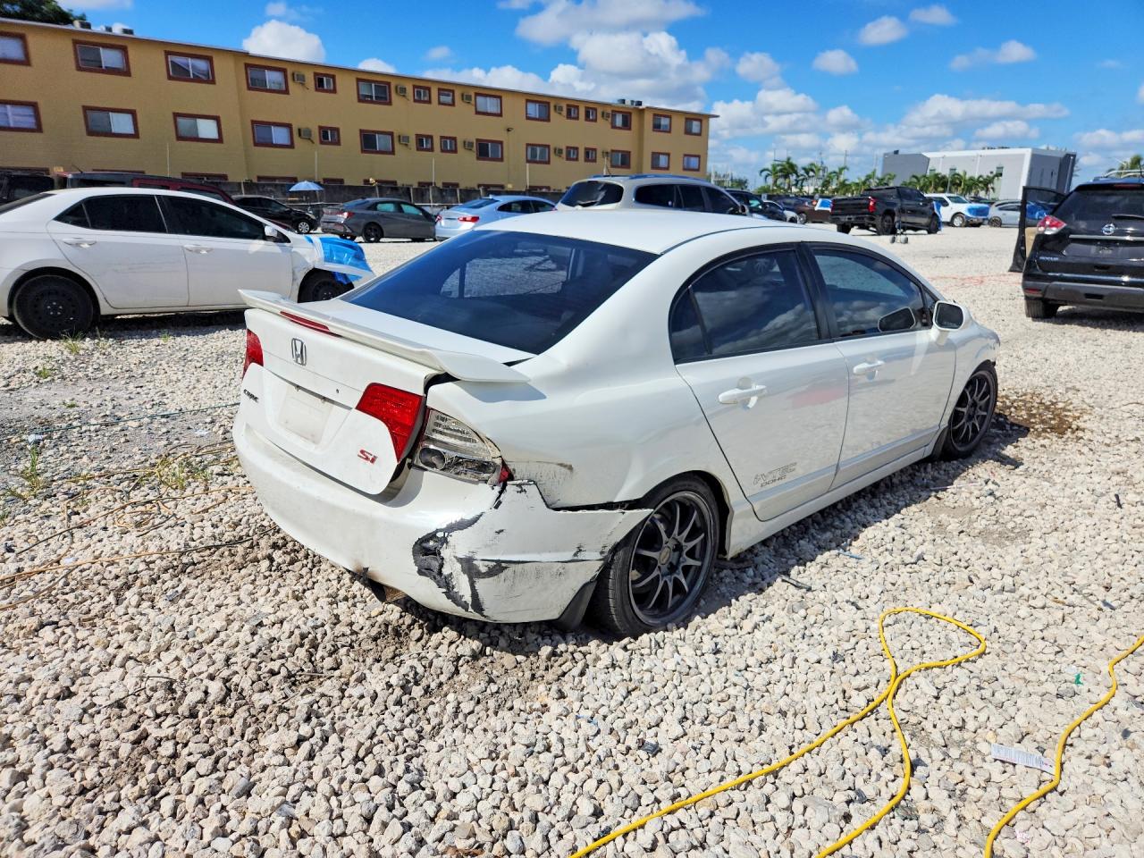 2007 Honda Civic Si White vin: 2HGFA55597H715276