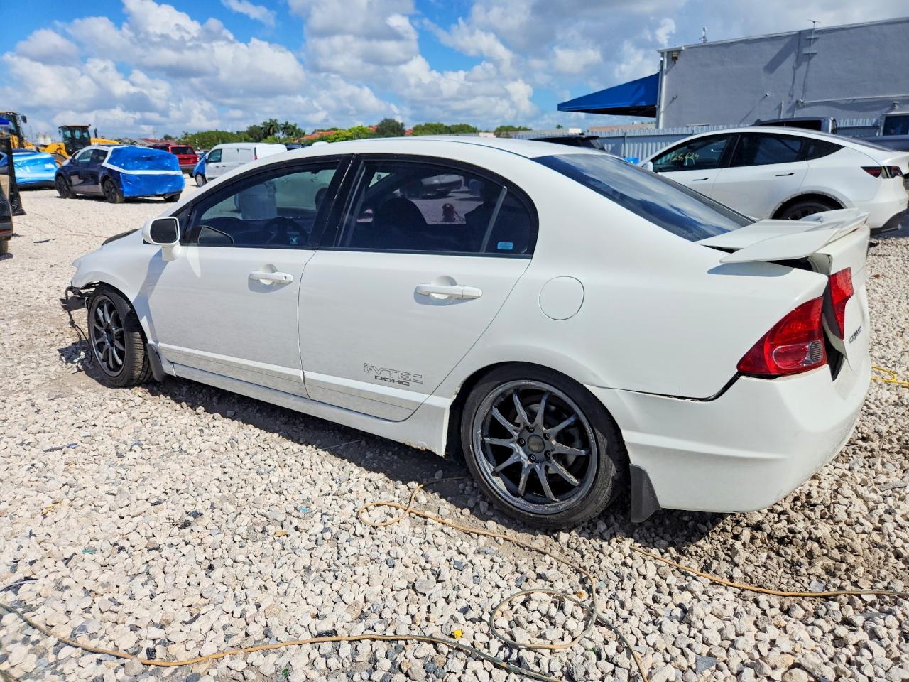 2007 Honda Civic Si White vin: 2HGFA55597H715276