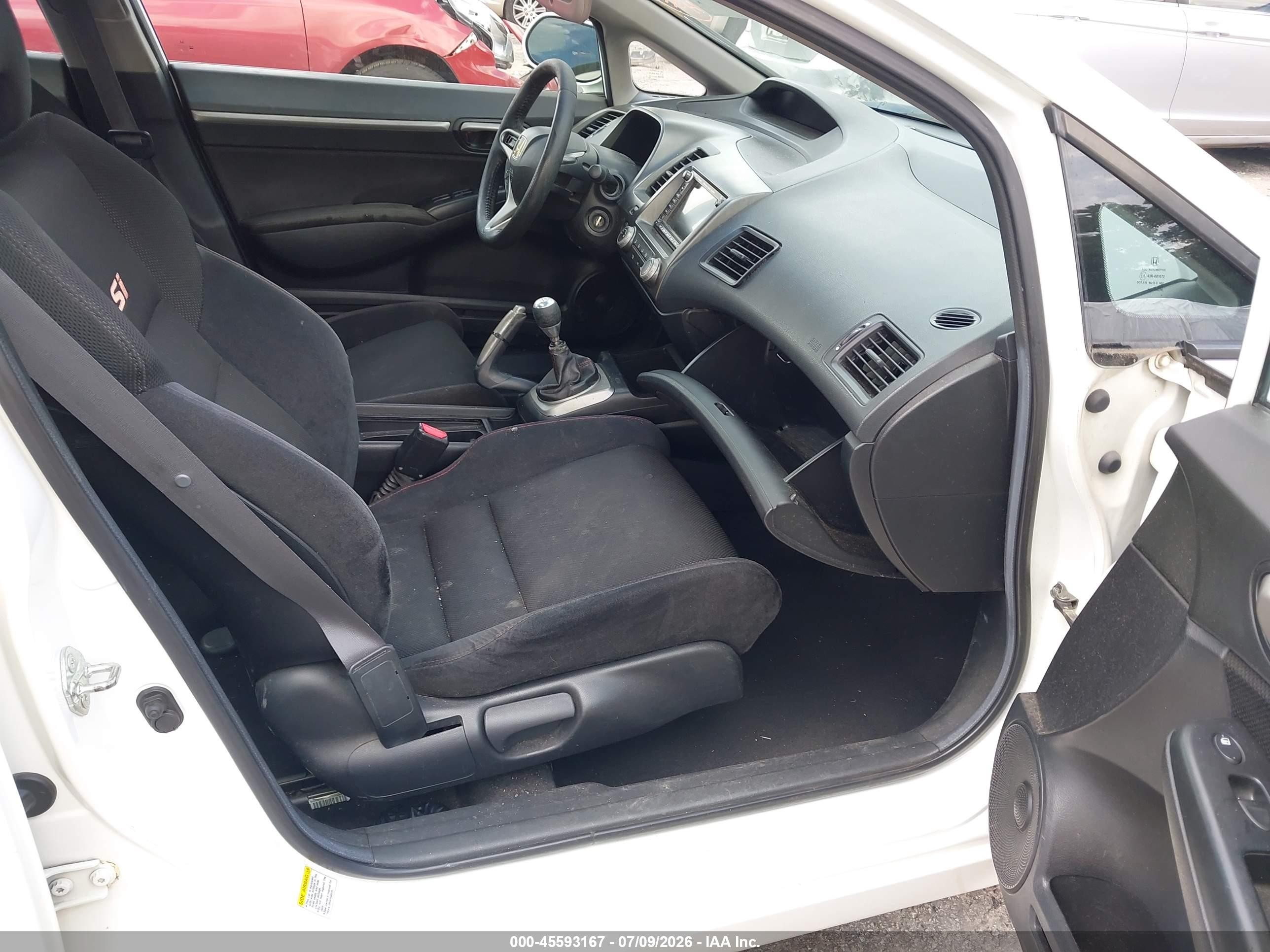 2009 Honda Civic Si White vin: 2HGFA55599H702904