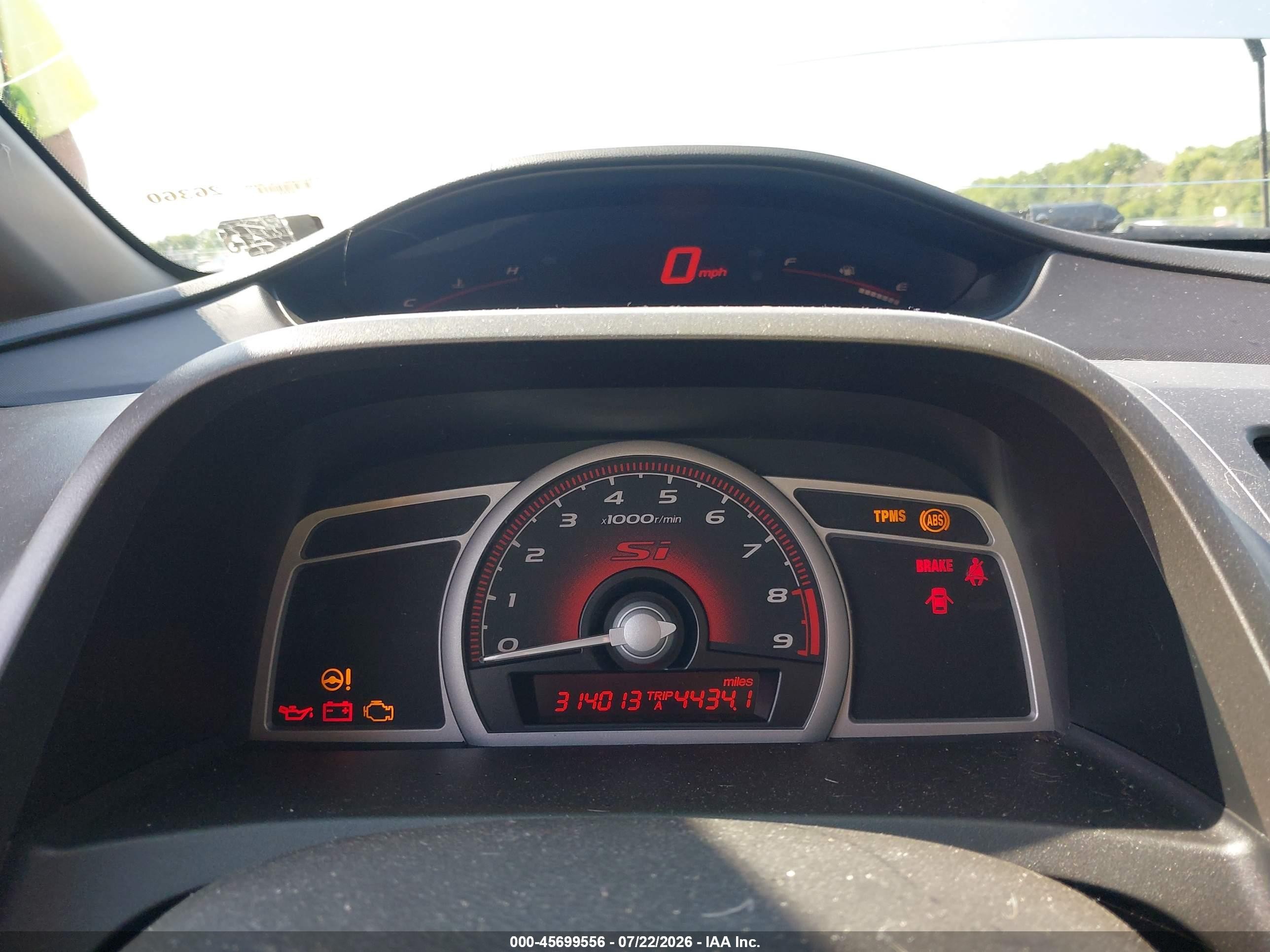 2009 Honda Civic Si Silver vin: 2HGFA555X9H701986