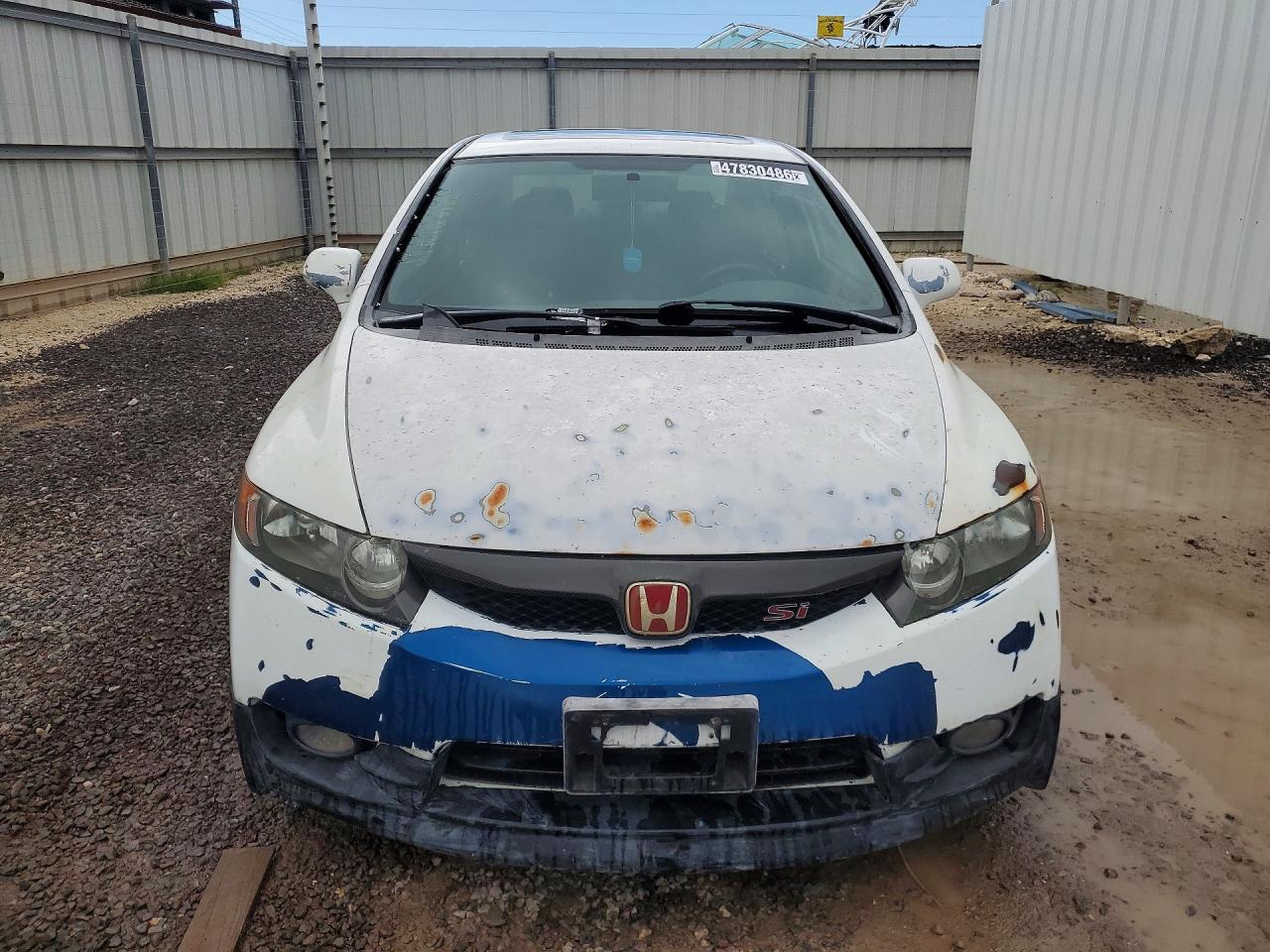 2009 Honda Civic Si White vin: 2HGFA555X9H707237