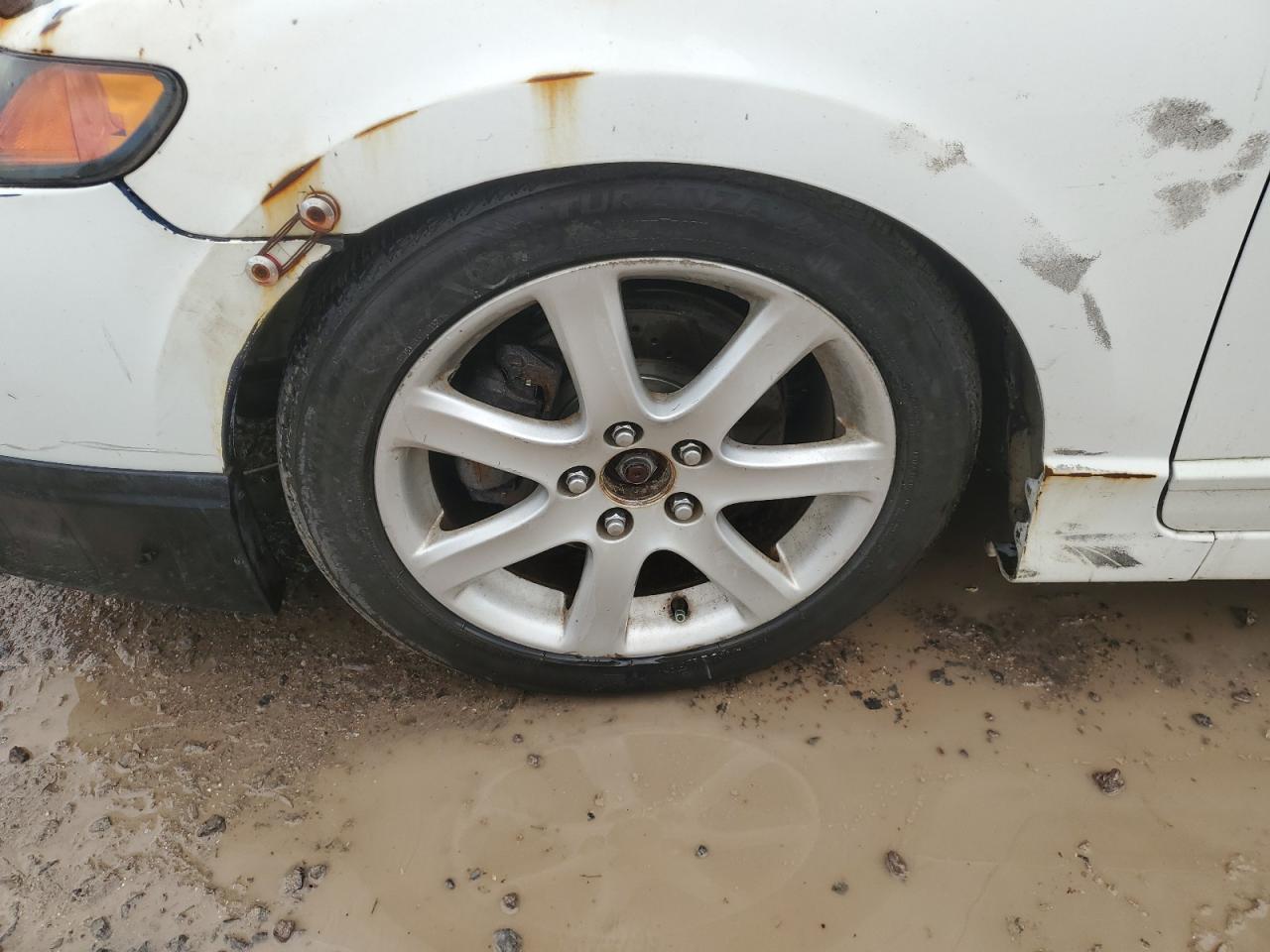 2009 Honda Civic Si White vin: 2HGFA555X9H707237 Damage: Left Front Wheel, Curb Rash, > 12 Inches