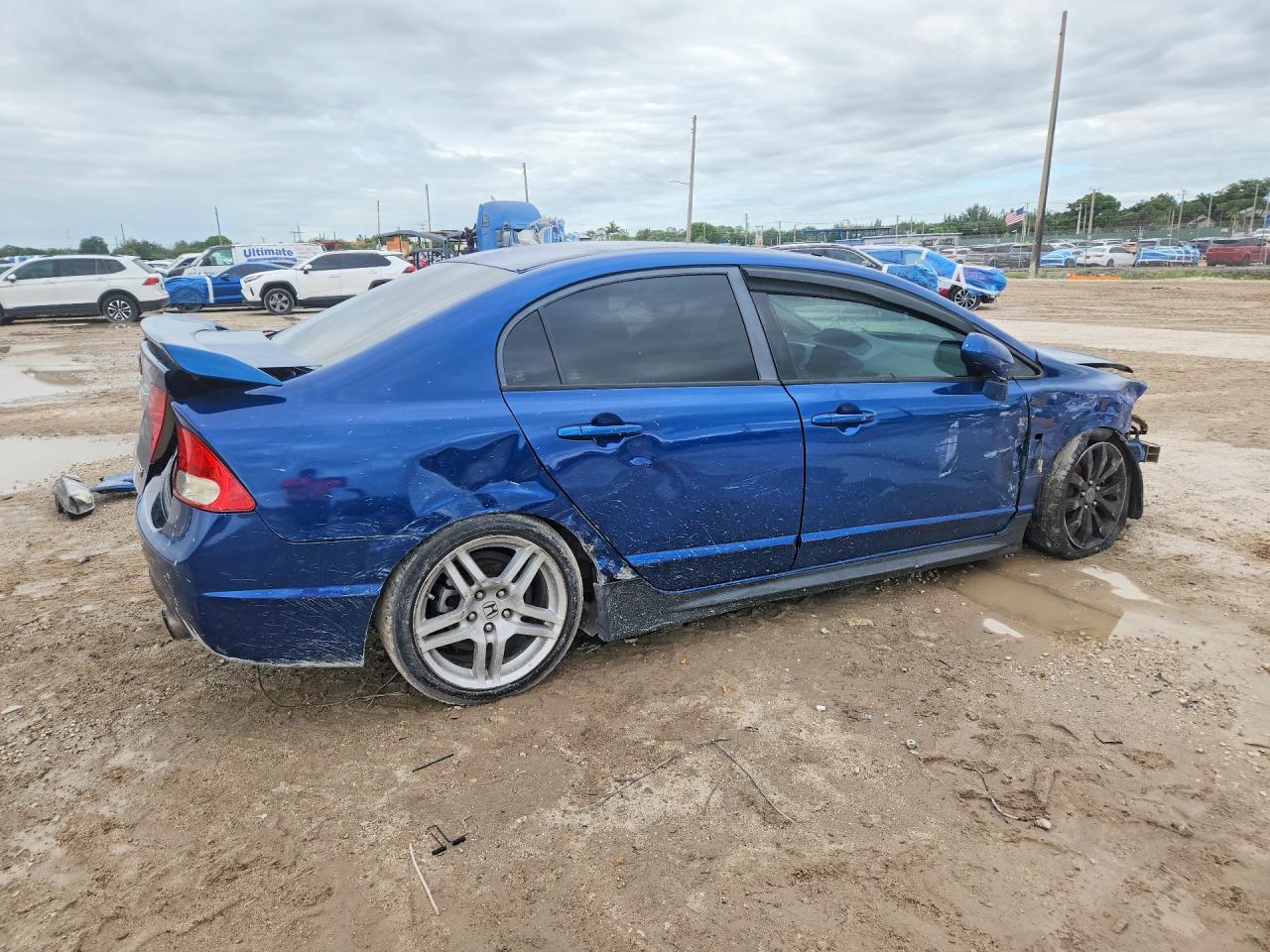 2009 Honda Civic Si Blue vin: 2HGFA555X9H708761