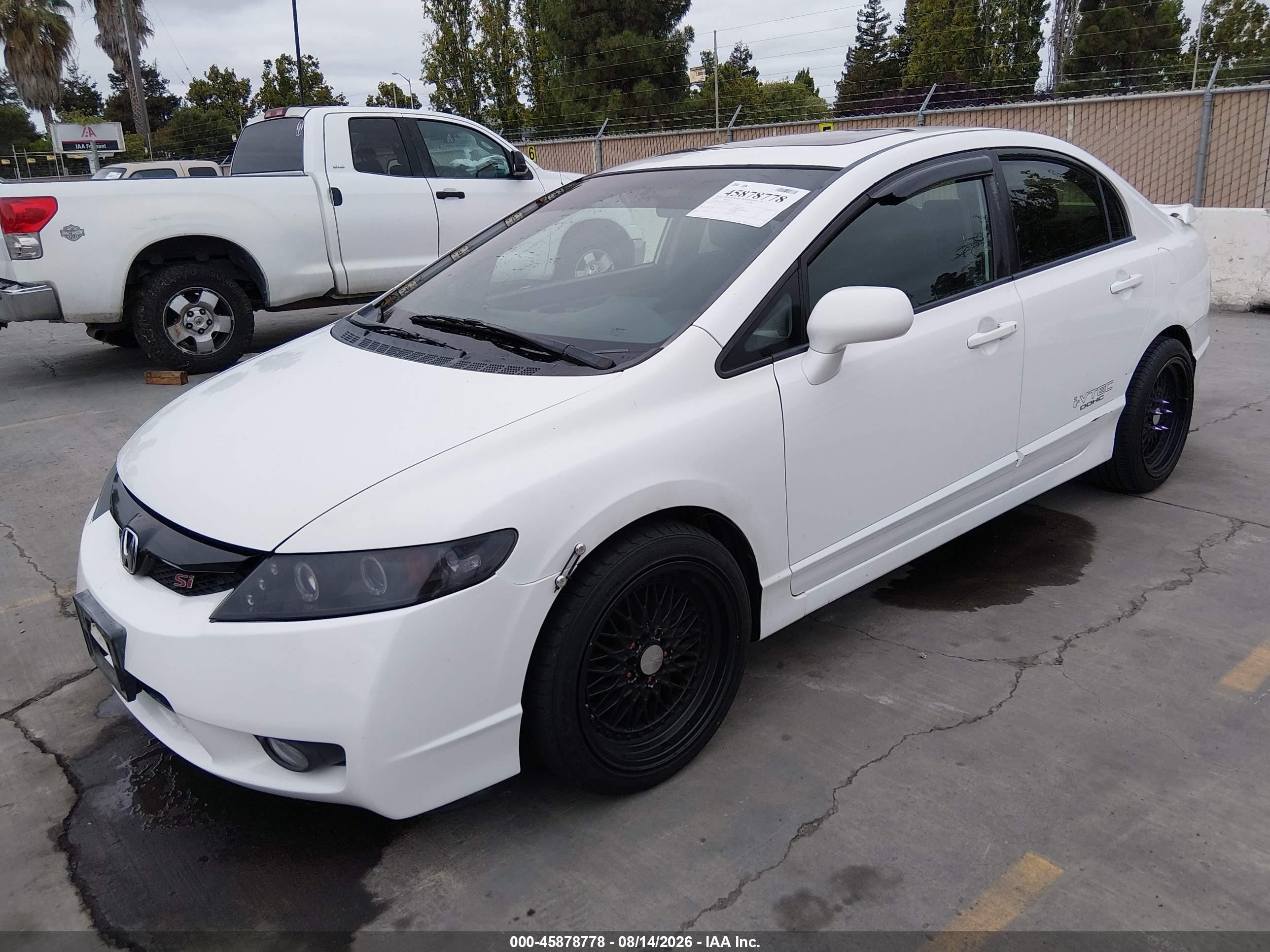 2010 Honda Civic Si White vin: 2HGFA5E52AH701291
