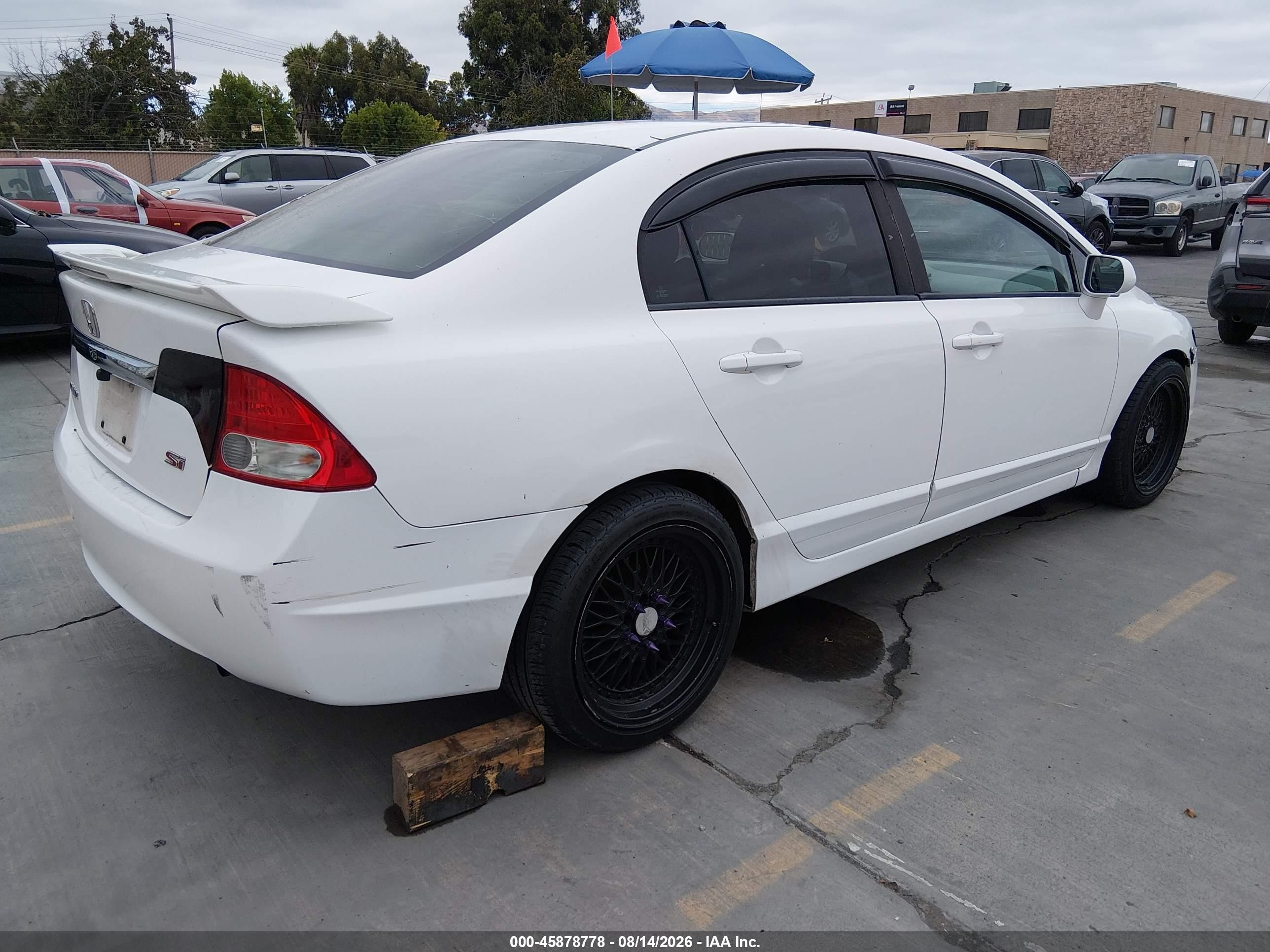 2010 Honda Civic Si White vin: 2HGFA5E52AH701291
