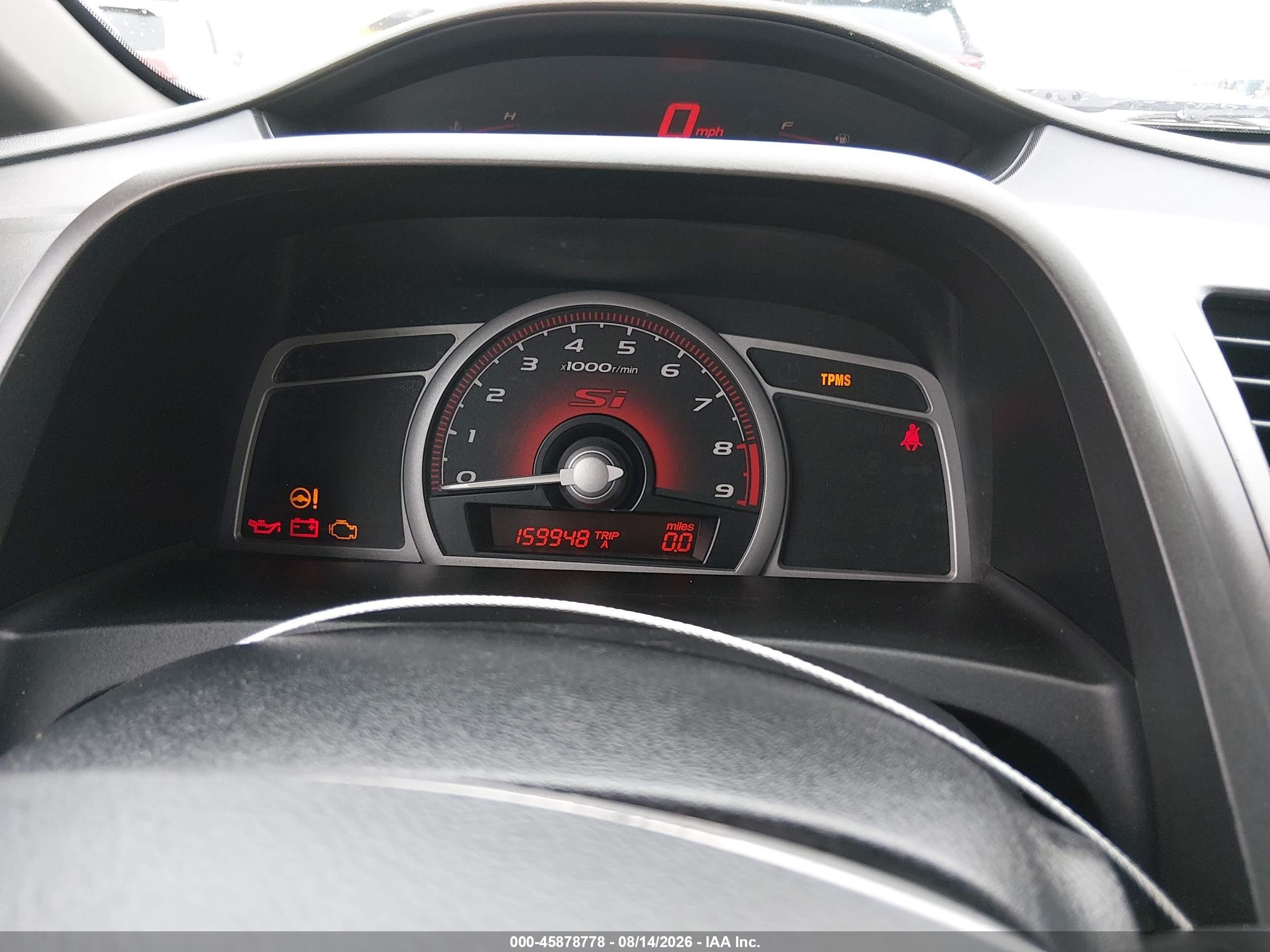 2010 Honda Civic Si White vin: 2HGFA5E52AH701291
