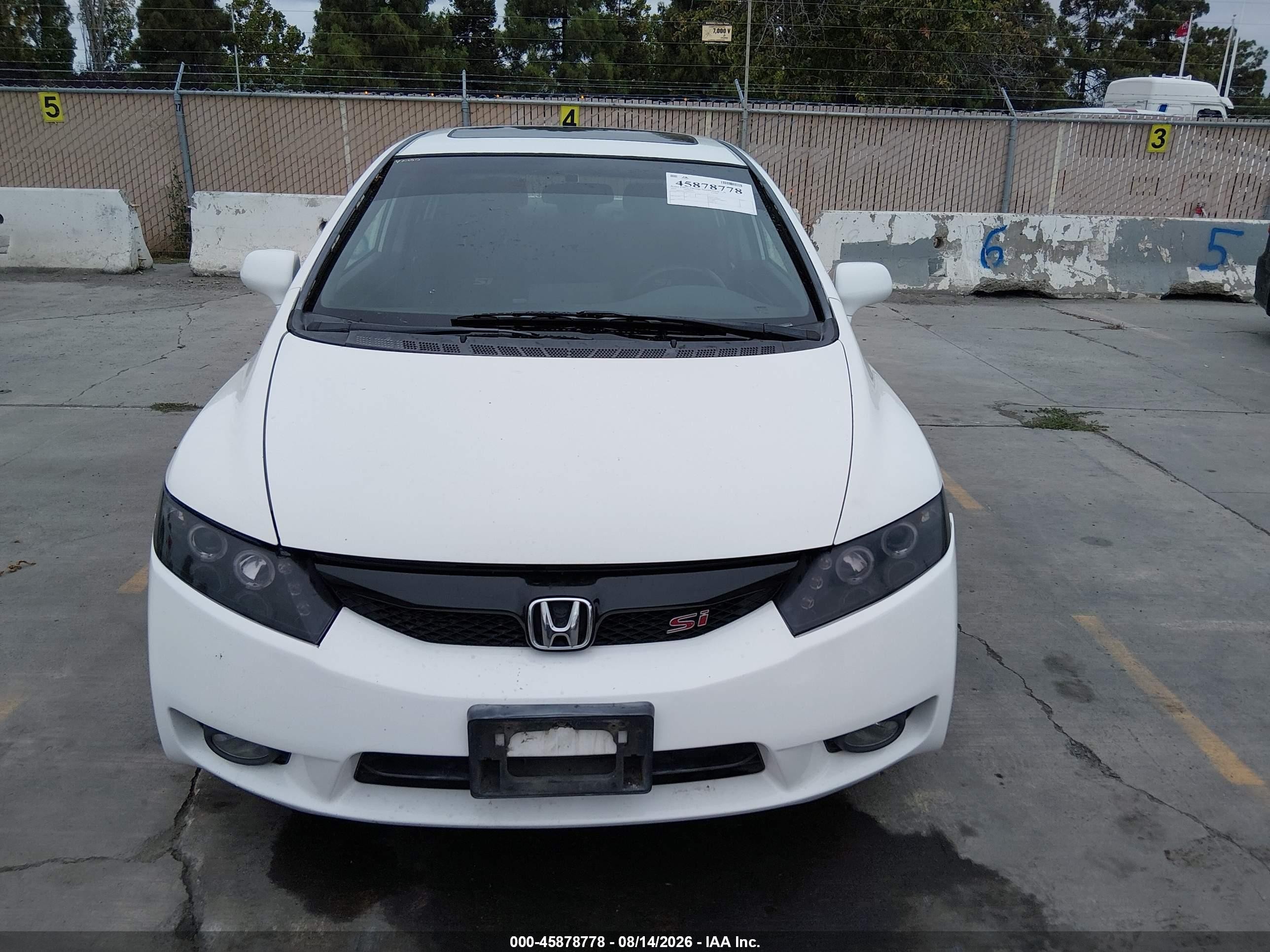 2010 Honda Civic Si White vin: 2HGFA5E52AH701291