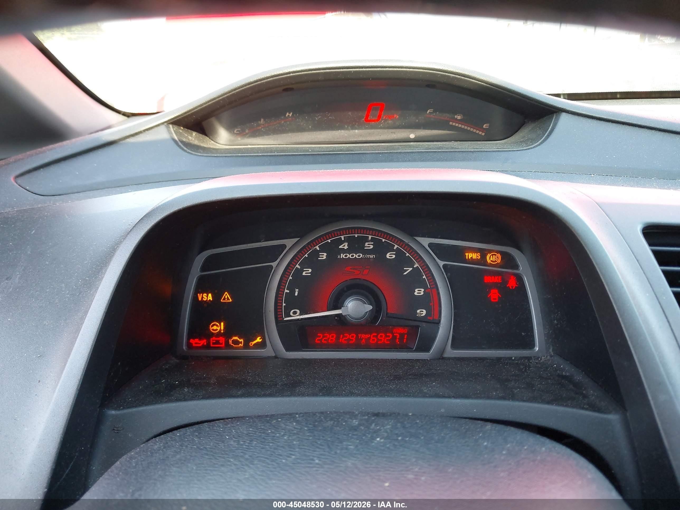 2011 Honda Civic Si Red vin: 2HGFA5E52BH701678