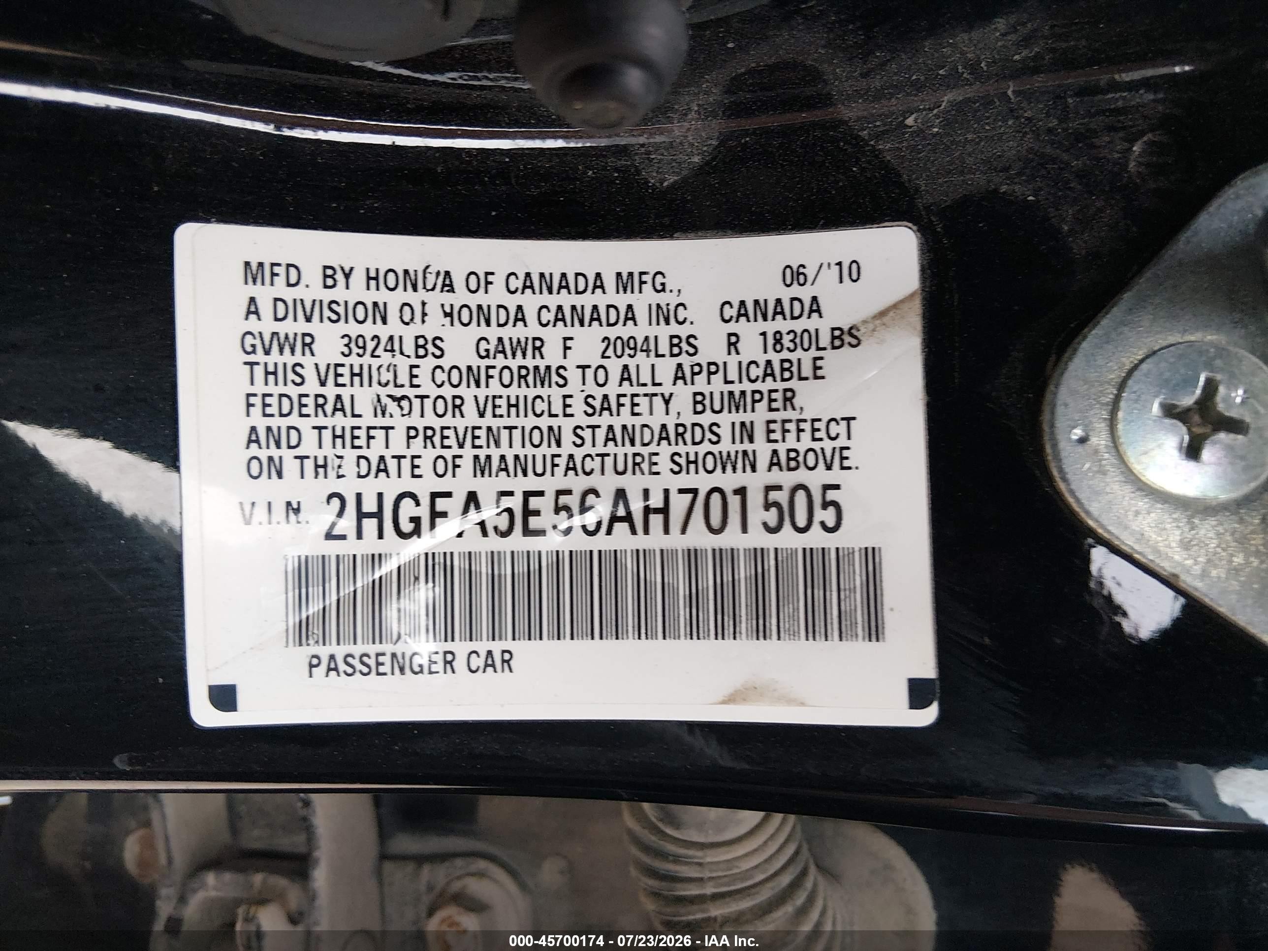2010 Honda Civic Si Black vin: 2HGFA5E56AH701505