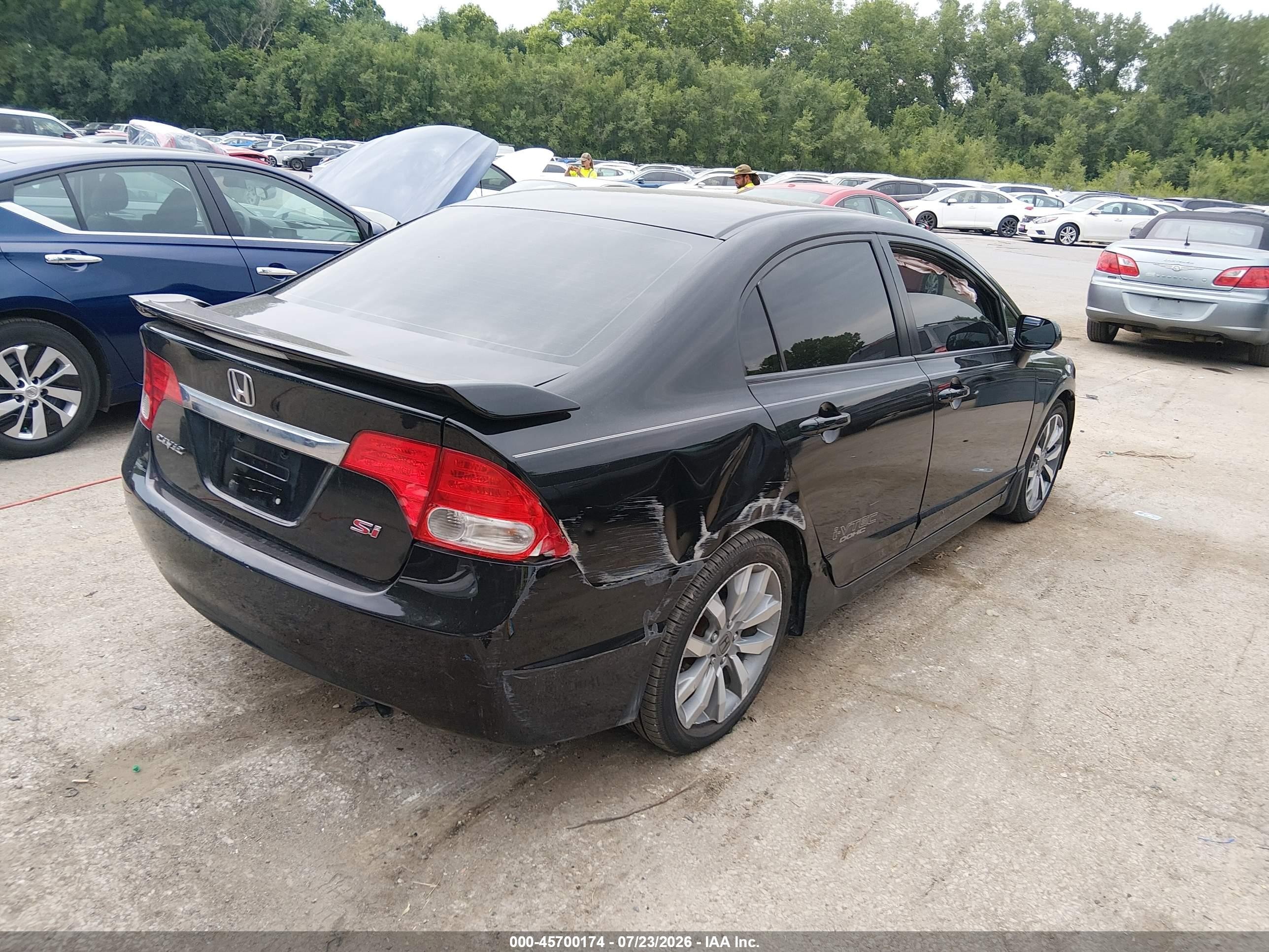 2010 Honda Civic Si Black vin: 2HGFA5E56AH701505