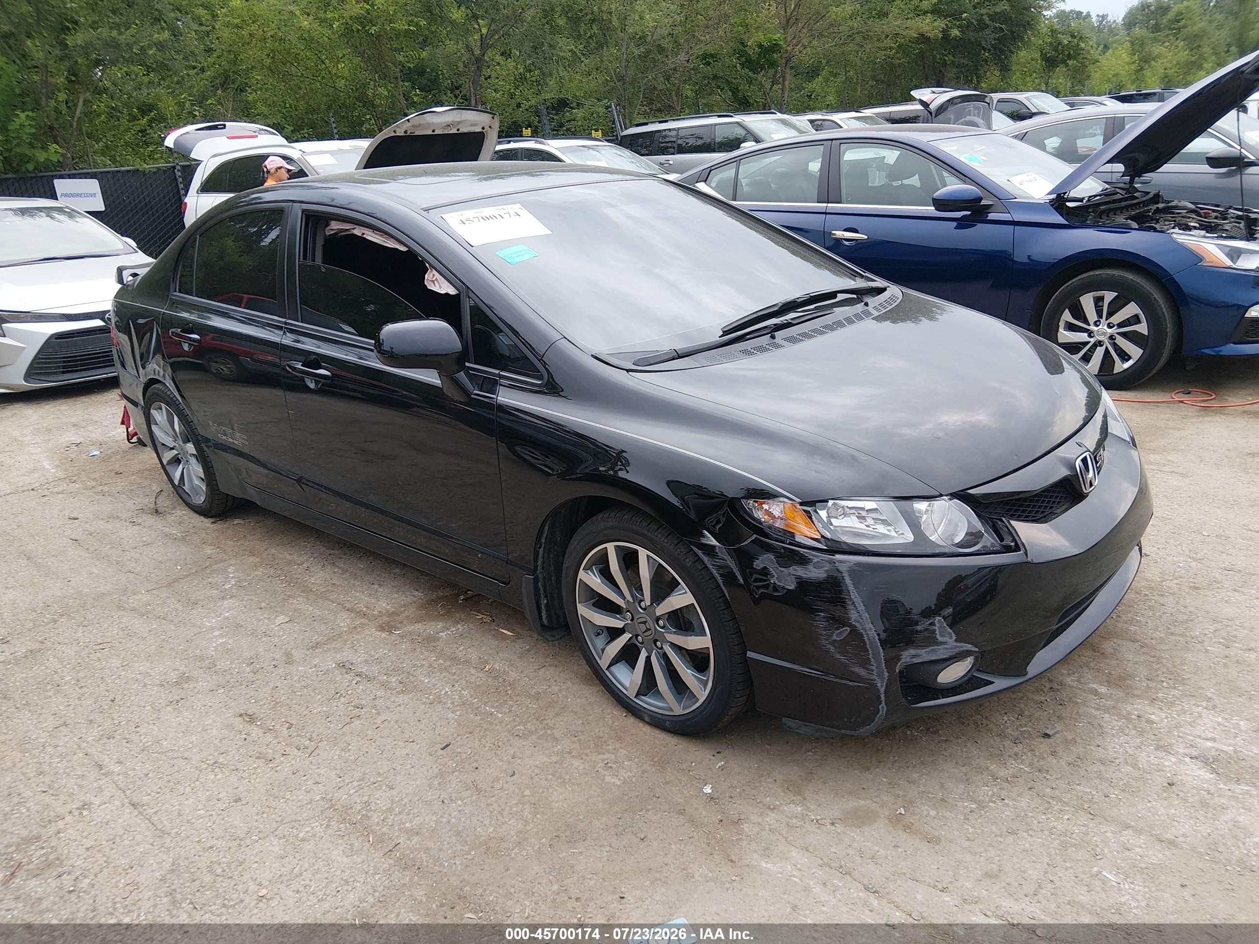 2010 Honda Civic Si Black vin: 2HGFA5E56AH701505