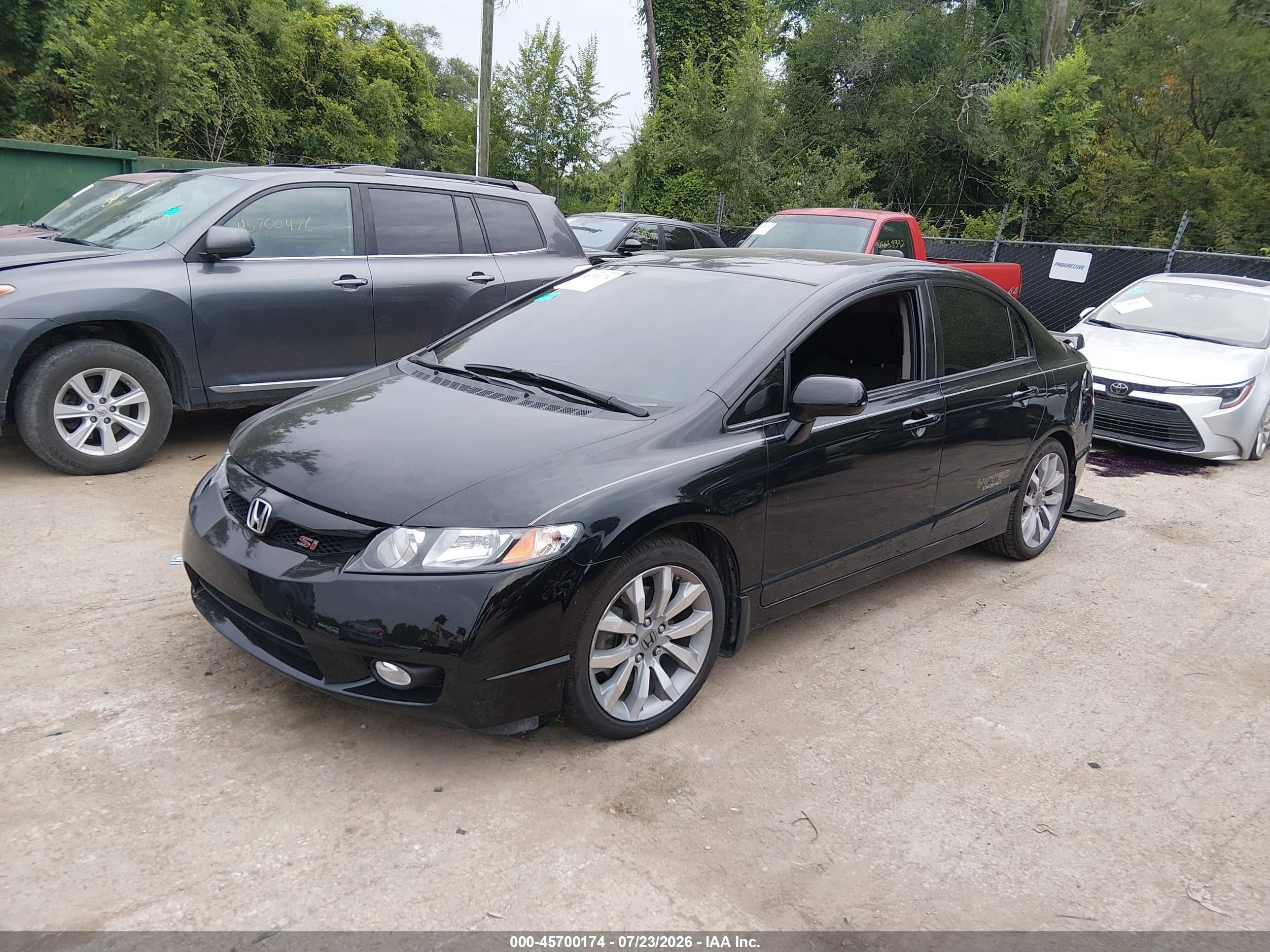2010 Honda Civic Si Black vin: 2HGFA5E56AH701505