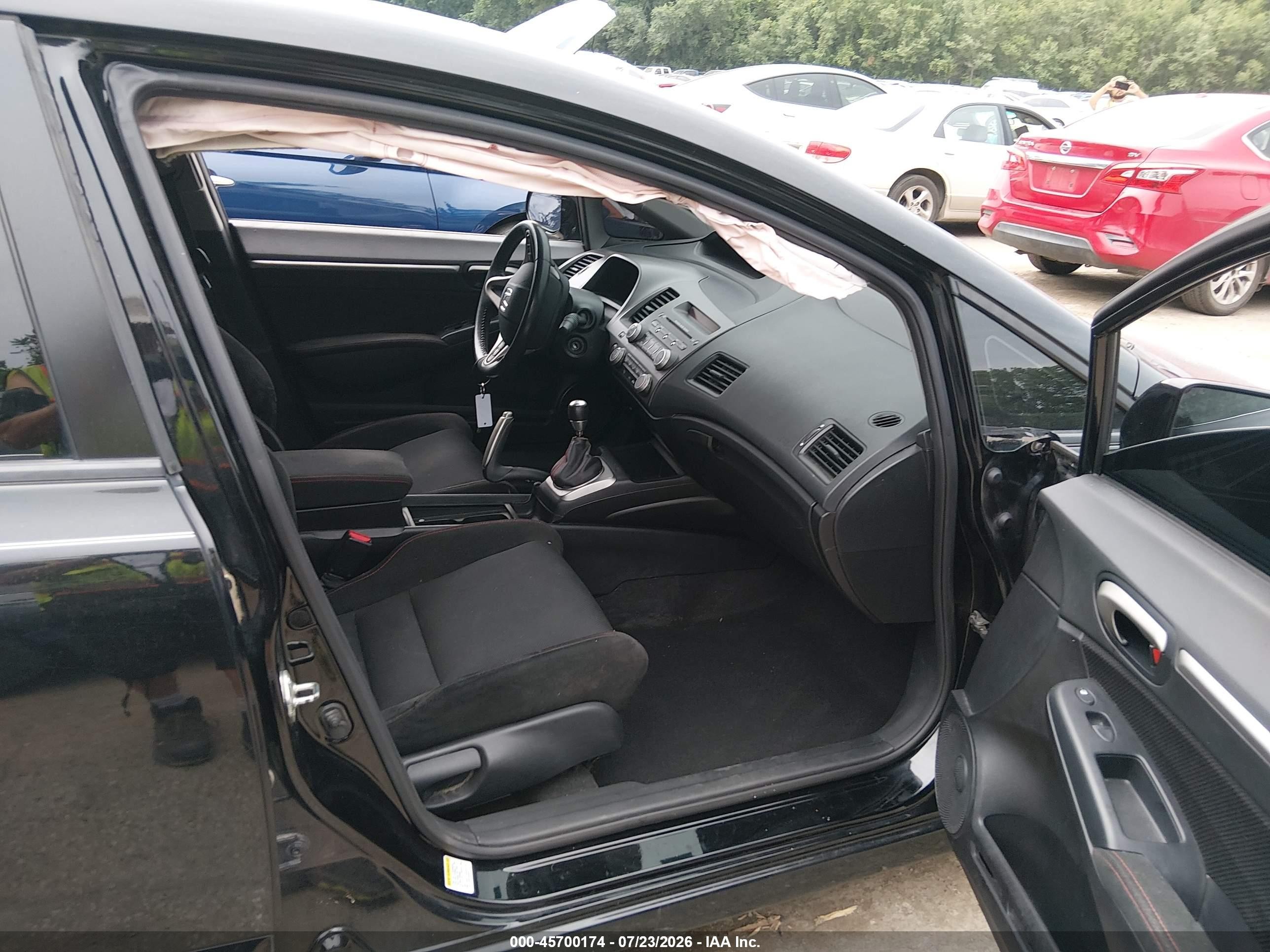2010 Honda Civic Si Black vin: 2HGFA5E56AH701505