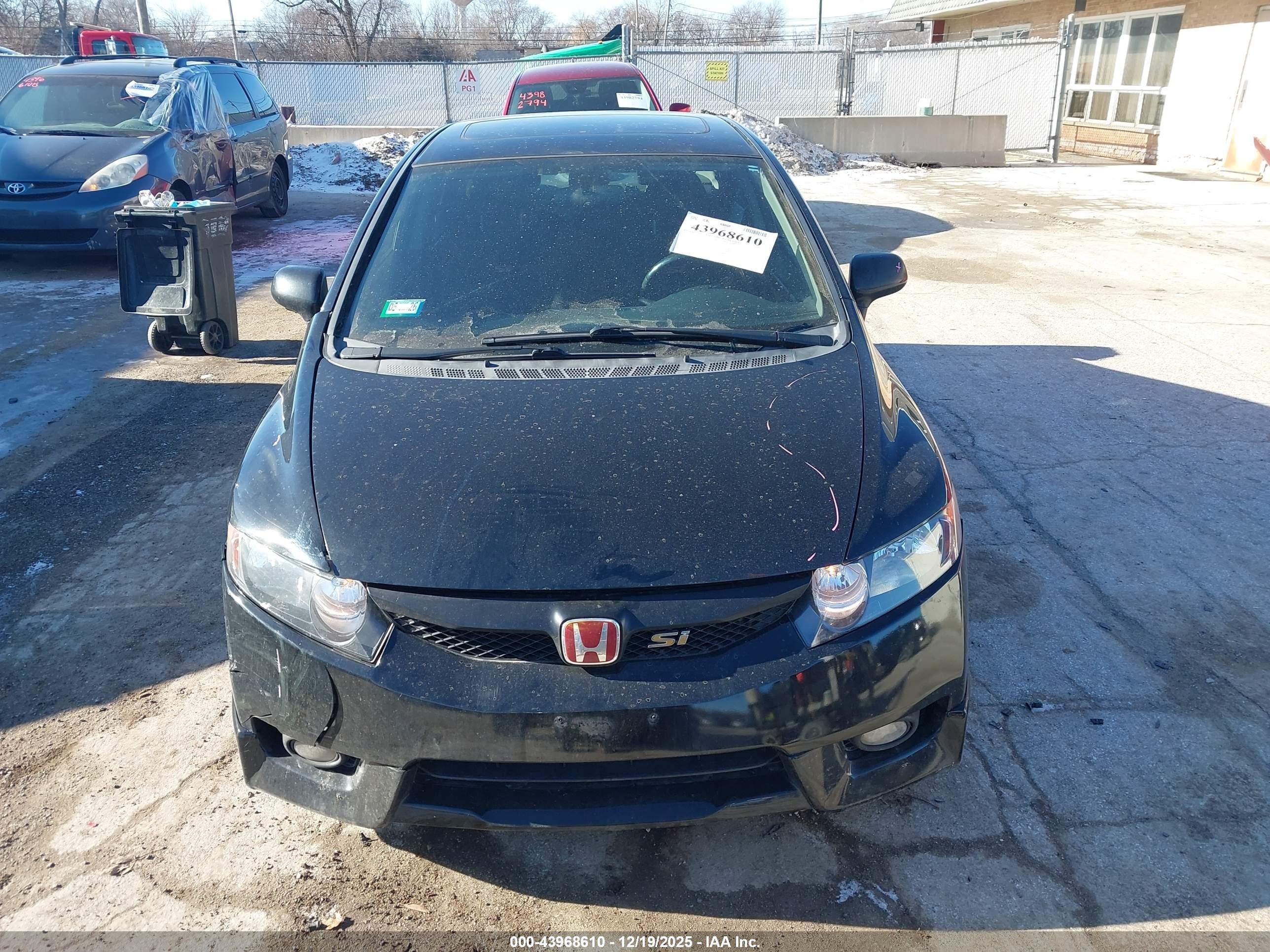 2010 Honda Civic Sdn Si Черный vin: 2HGFA5E56AH702217