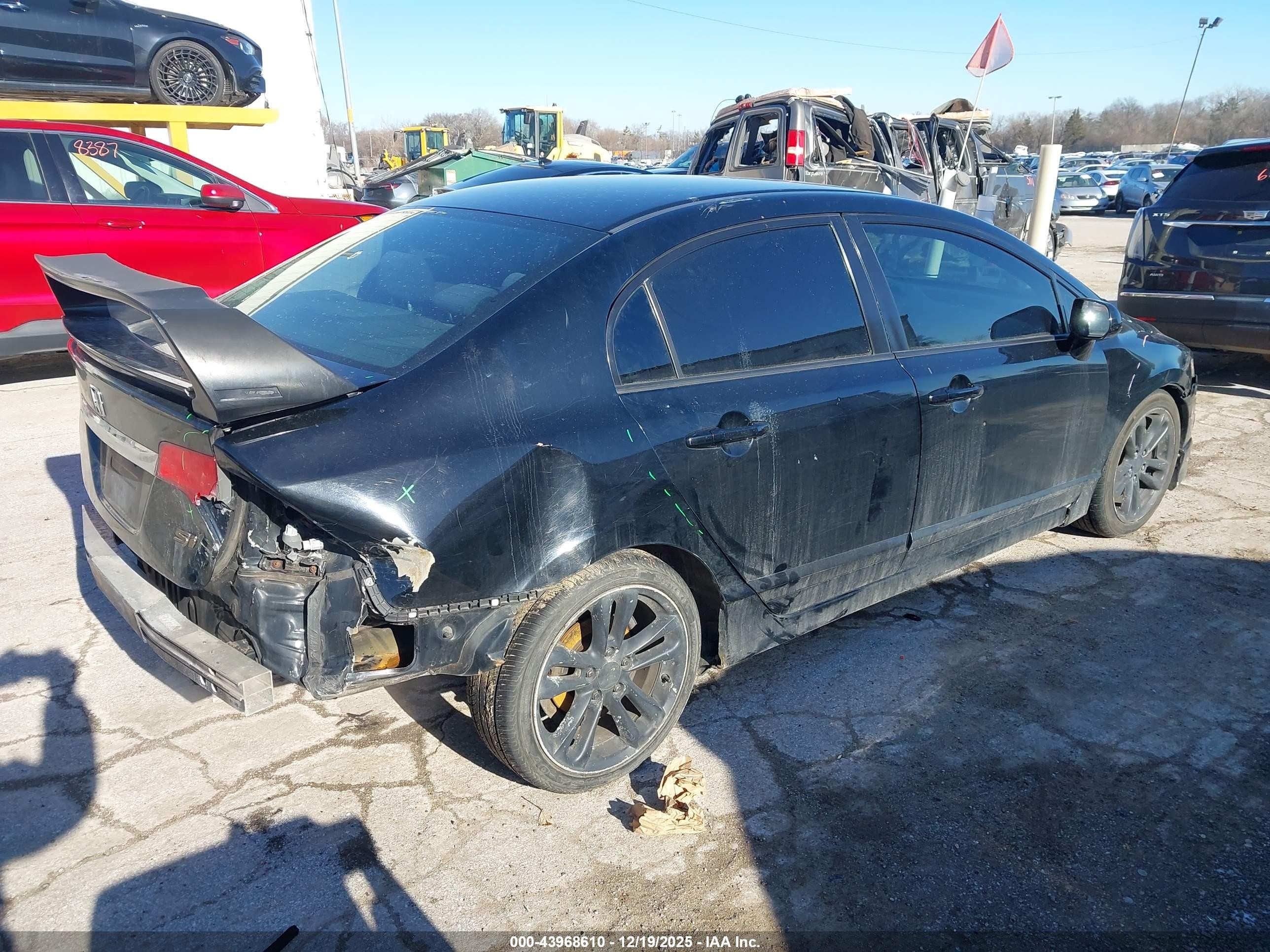 2010 Honda Civic Sdn Si Черный vin: 2HGFA5E56AH702217