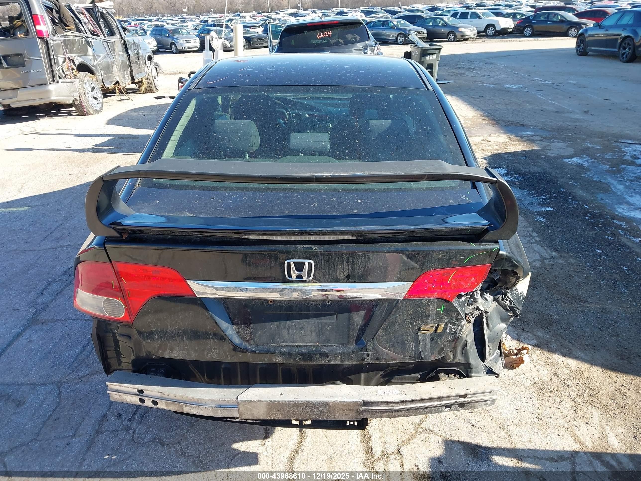 2010 Honda Civic Sdn Si Черный vin: 2HGFA5E56AH702217