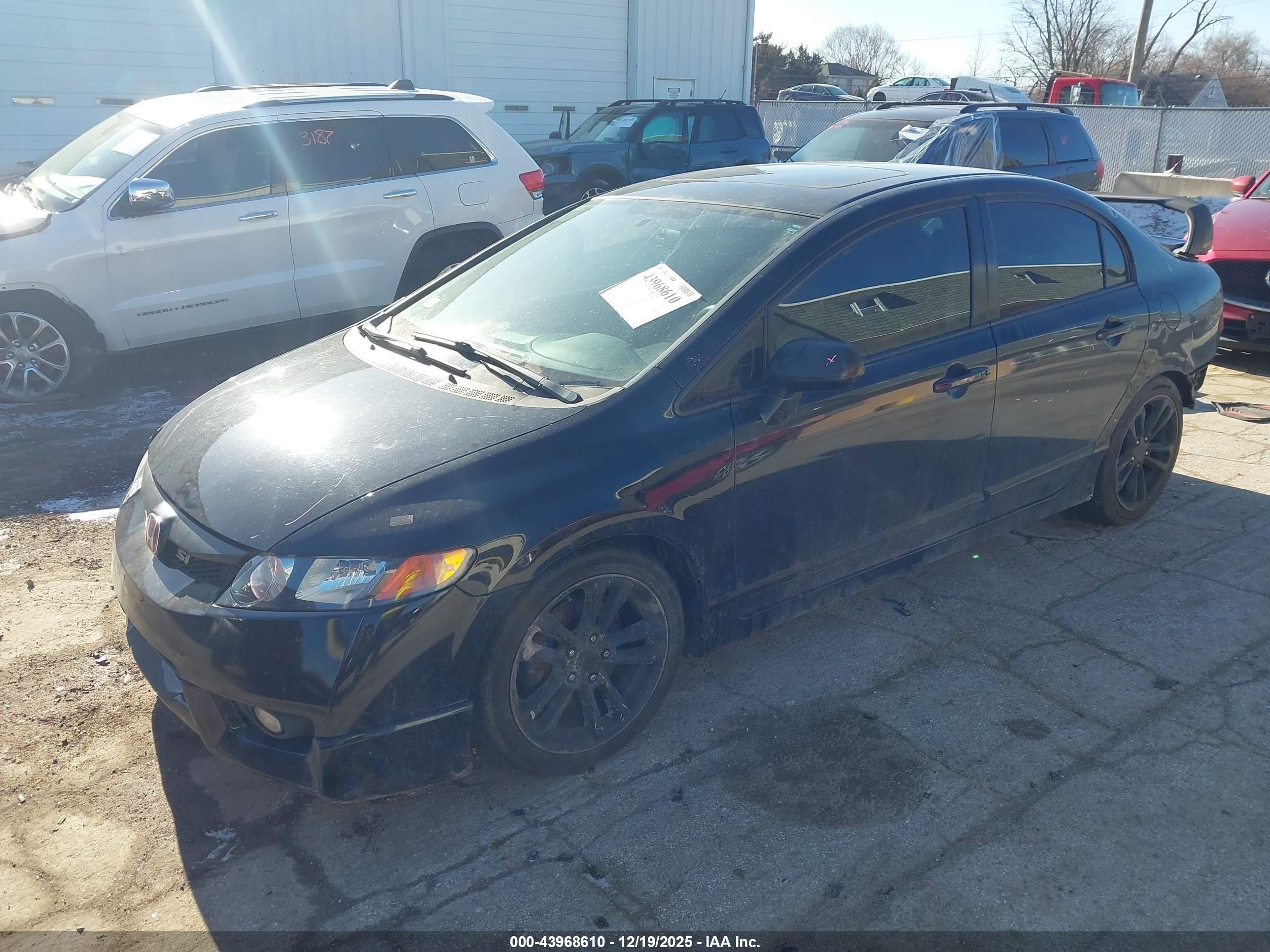 2010 Honda Civic Sdn Si Черный vin: 2HGFA5E56AH702217