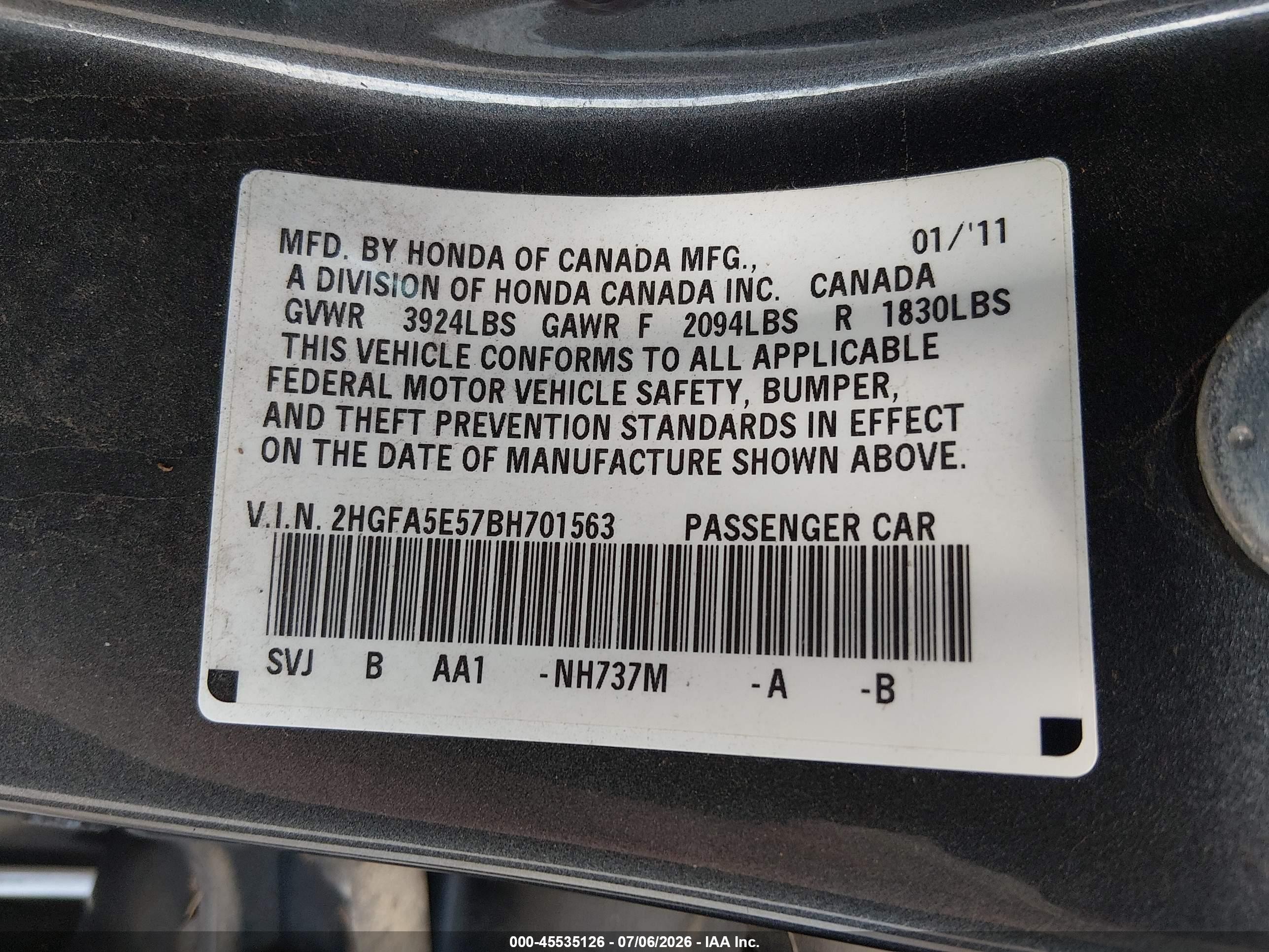 2011 Honda Civic Si Gray vin: 2HGFA5E57BH701563