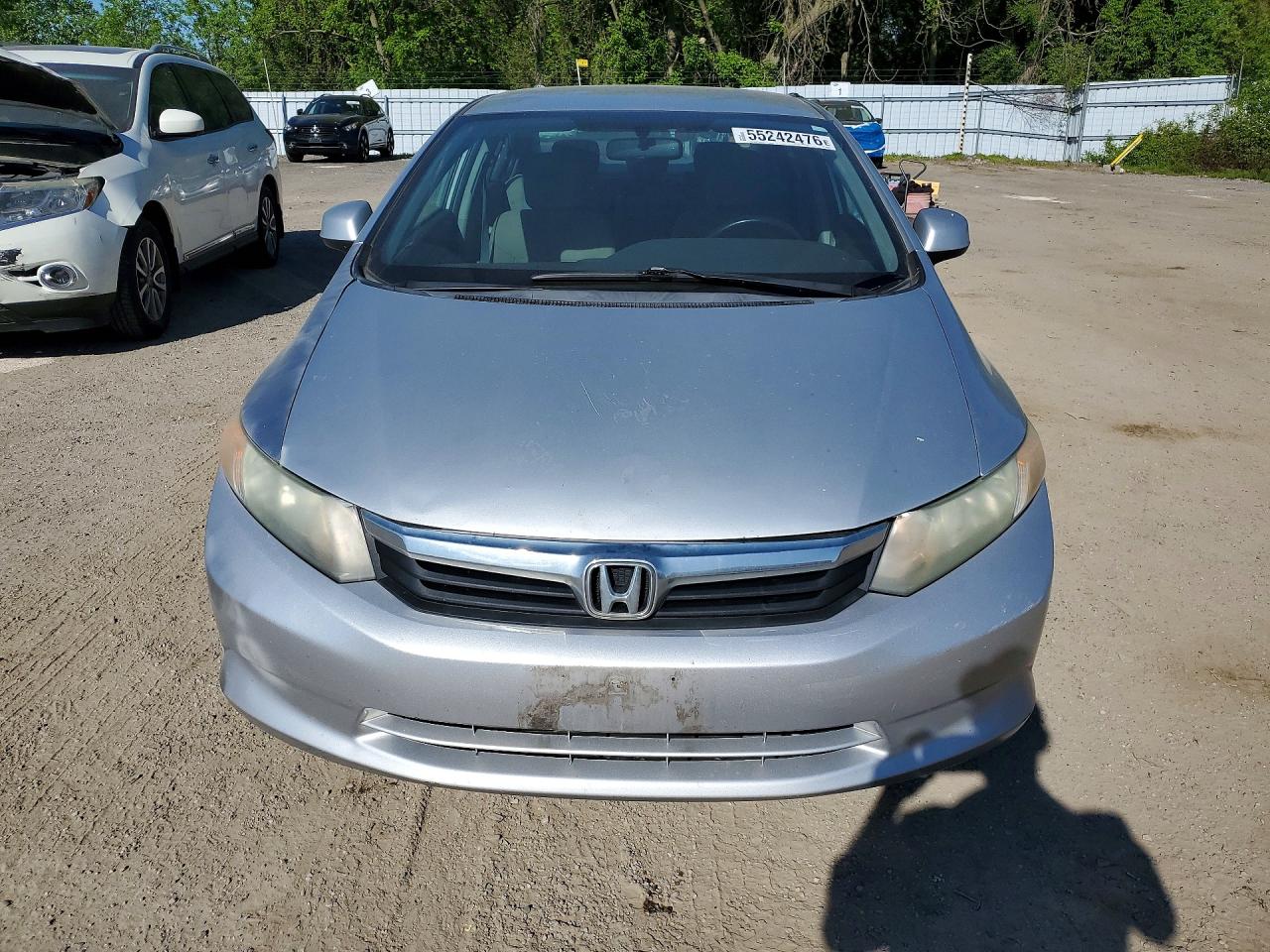 2012 Honda Civic Lx Silver vin: 2HGFB2E40CH005809
