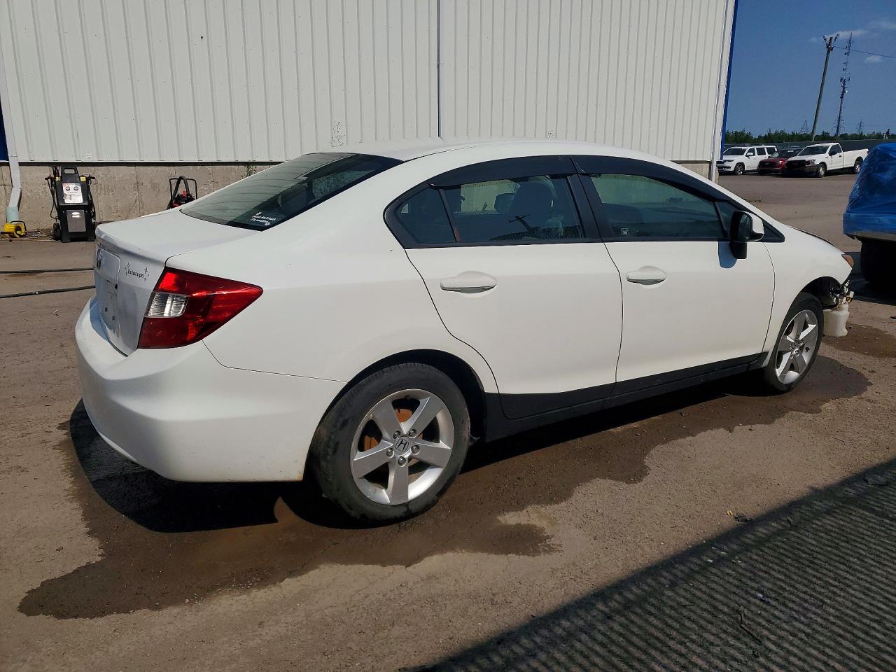 2012 Honda Civic Lx White vin: 2HGFB2E44CH041230
