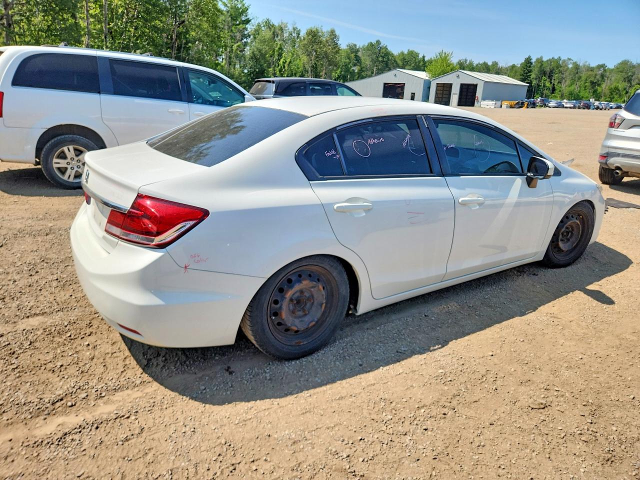 2014 Honda Civic Lx Gray vin: 2HGFB2E44EH024107